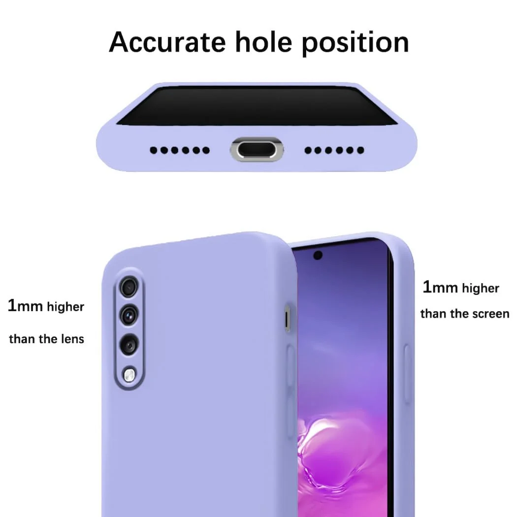 DL3 Mobilak Samsung Galaxy A70 / A70s Case, Soft Flexible Silicone Gel Rubber Bumper Cover, Full Body Shockproof Protective Phone Case - Baby Blue
