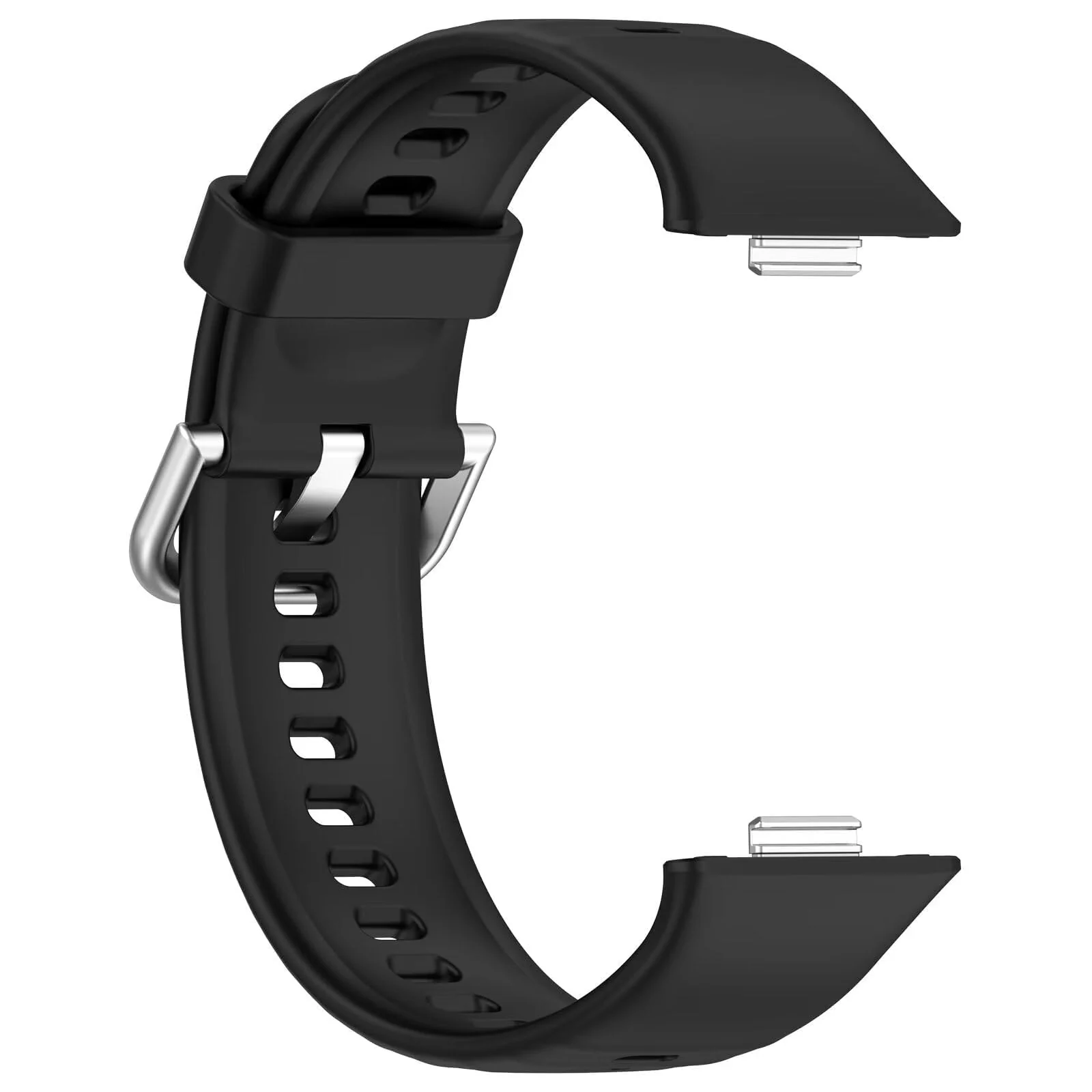 DL3 Mobilak Silicone Bracelet for Huawei Watch Fit 3/Watch Fit 4 Pro/Fit 4 Strap, Soft Silicone Sport Replacement Strap for Women/Men, Adjustable Waterproof Sports Band - B-black