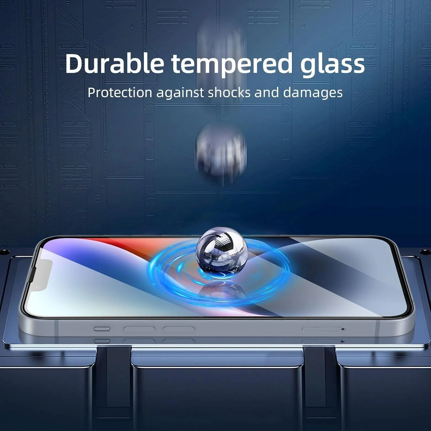 DL3 Mobilak 5D Full Glass Screen Protector For iPhone 14 pro max/iPhone 15 plus 5D. Black Frame - Clear