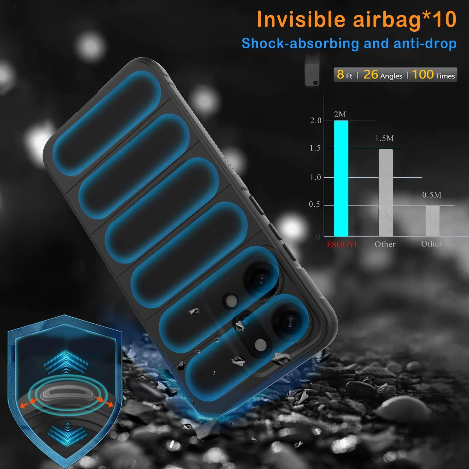 DL3 Mobilak Soft Silicone Protective Case for OPPO Reno 14 5G with Camera Protection and Shockproof Design - Black