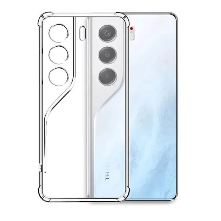 DL3 Mobilak Case Compatible with Tecno Camon 40 4G, Cover SiliconeTransparent TPU Gorilla Anti-shock Protector Camera Shockproof Corners - Clear