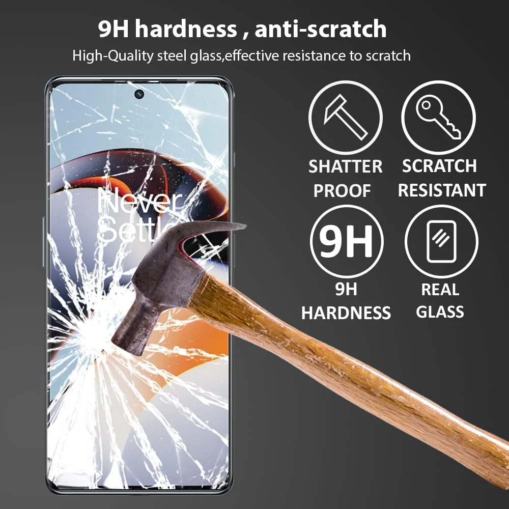 DL3 Mobilak Full Curved 5D Glass Screen Protector Full Glue For OnePlus 11R - Black