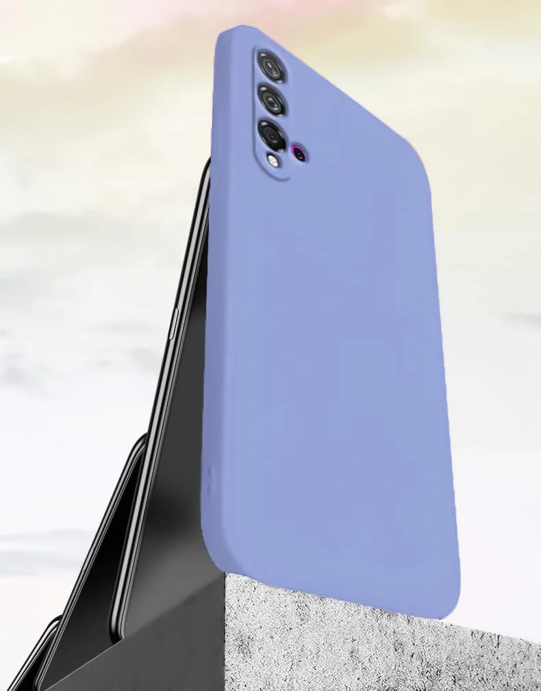 DL3 Mobilak Liquid Silicone Case for Huawei nova 5T, Shock-absorbing protection, Scratch-resistant surface, Soft microfiber lining - Baby Blue