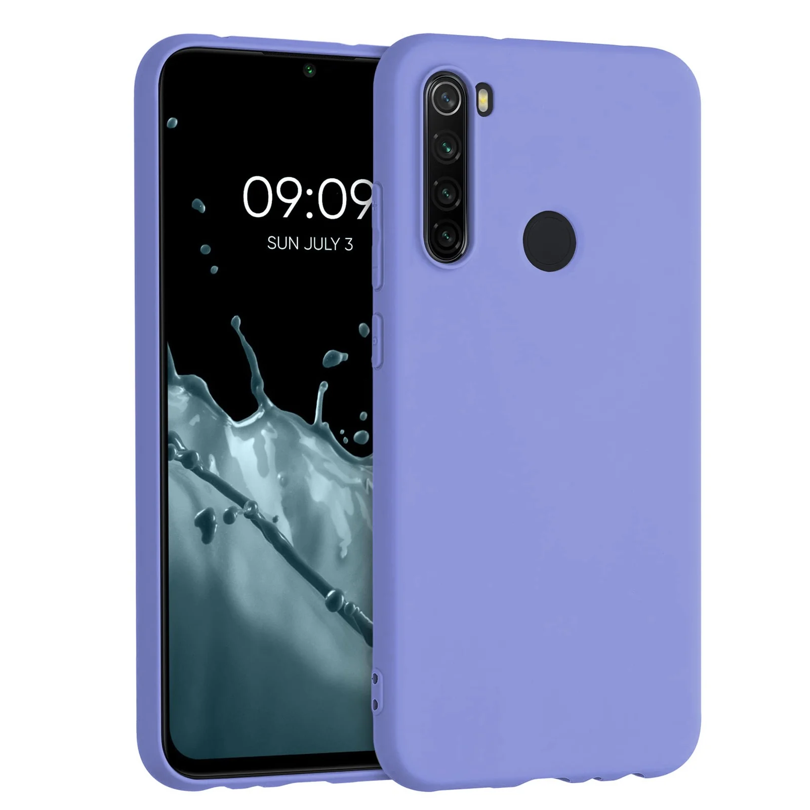 Dl3 Mobilak Xiaomi Redmi Note 8 Case,Soft Flexible Silicone Gel Rubber Bumper Cover,Slim Fit Full Body Shockproof Protective Phone Case (Light Orange)