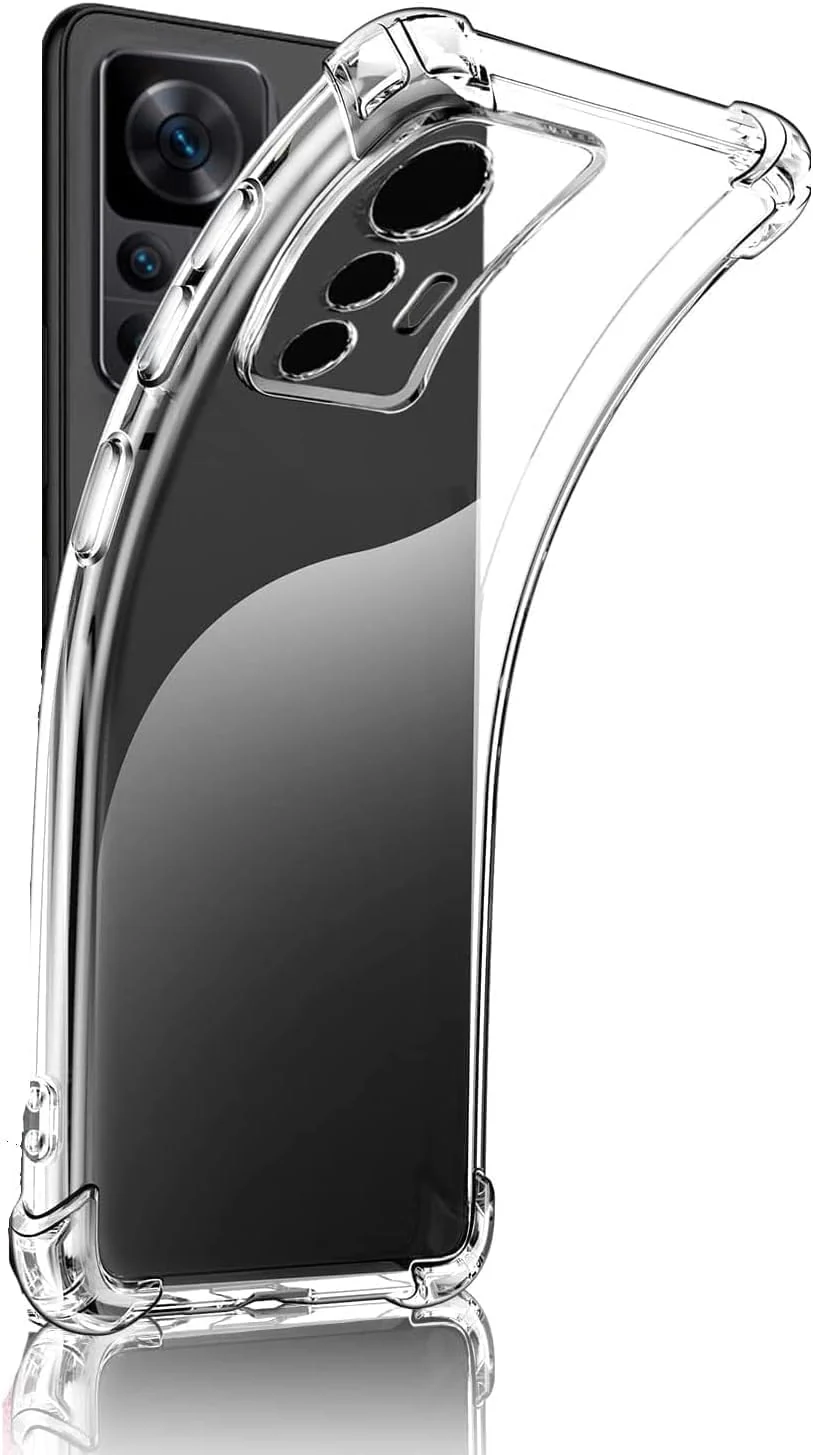 DL3 Mobilak Clear TPU Protective Case for Xiaomi Mi 12T - 12T Pro with Camera Protection and Shockproof Design - Clear