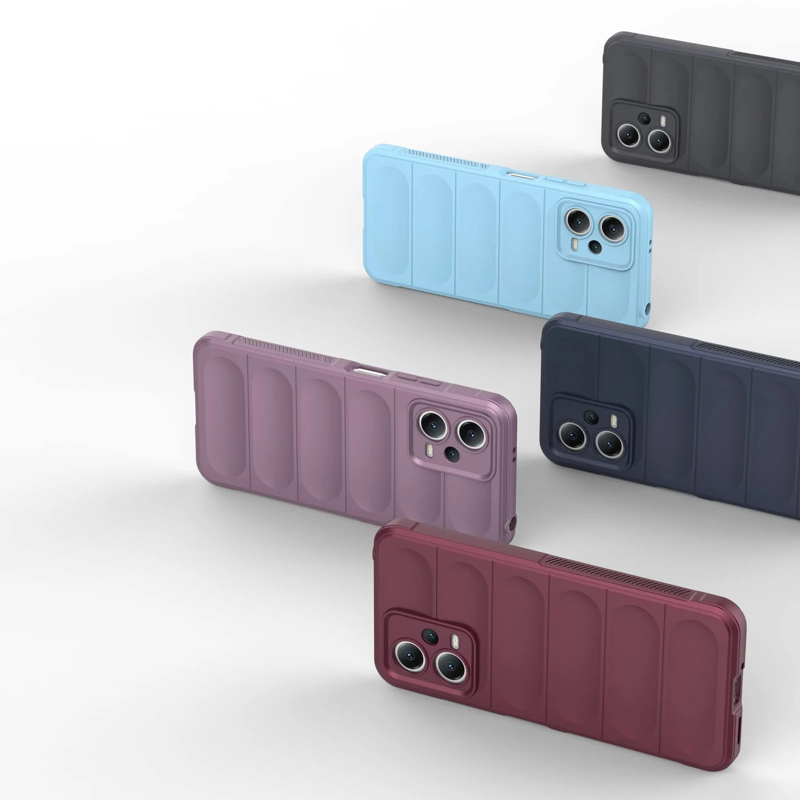 DL3 Mobilak Silicone Case for Xiaomi Redmi Note 12 5G / Poco X5 5G Heavy Duty Protective [Slim Fit] Shockproof Soft Flexible Protective Design TPU Cover With Camera Protection - Wine Red