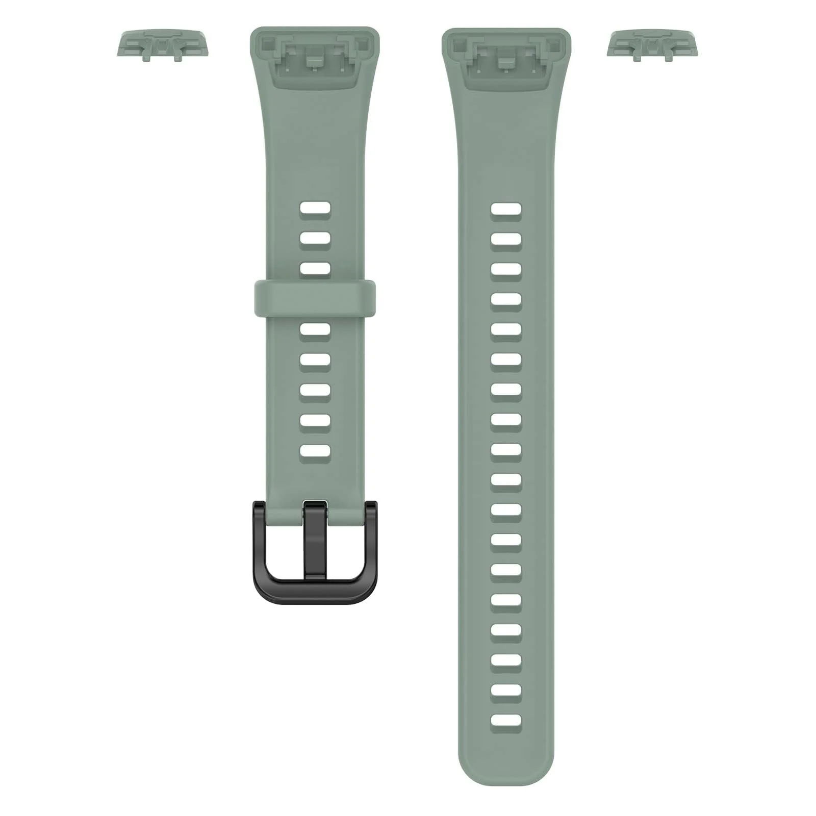 DL3 Mobilak Bracelet Compatible With Huawei Band 6/Honor Band 6/Band 6 Pro/Band 6 NFC Wristbands for Men Women, Silicone Strap, Waterproof Sports Replacement Straps - Pine Green