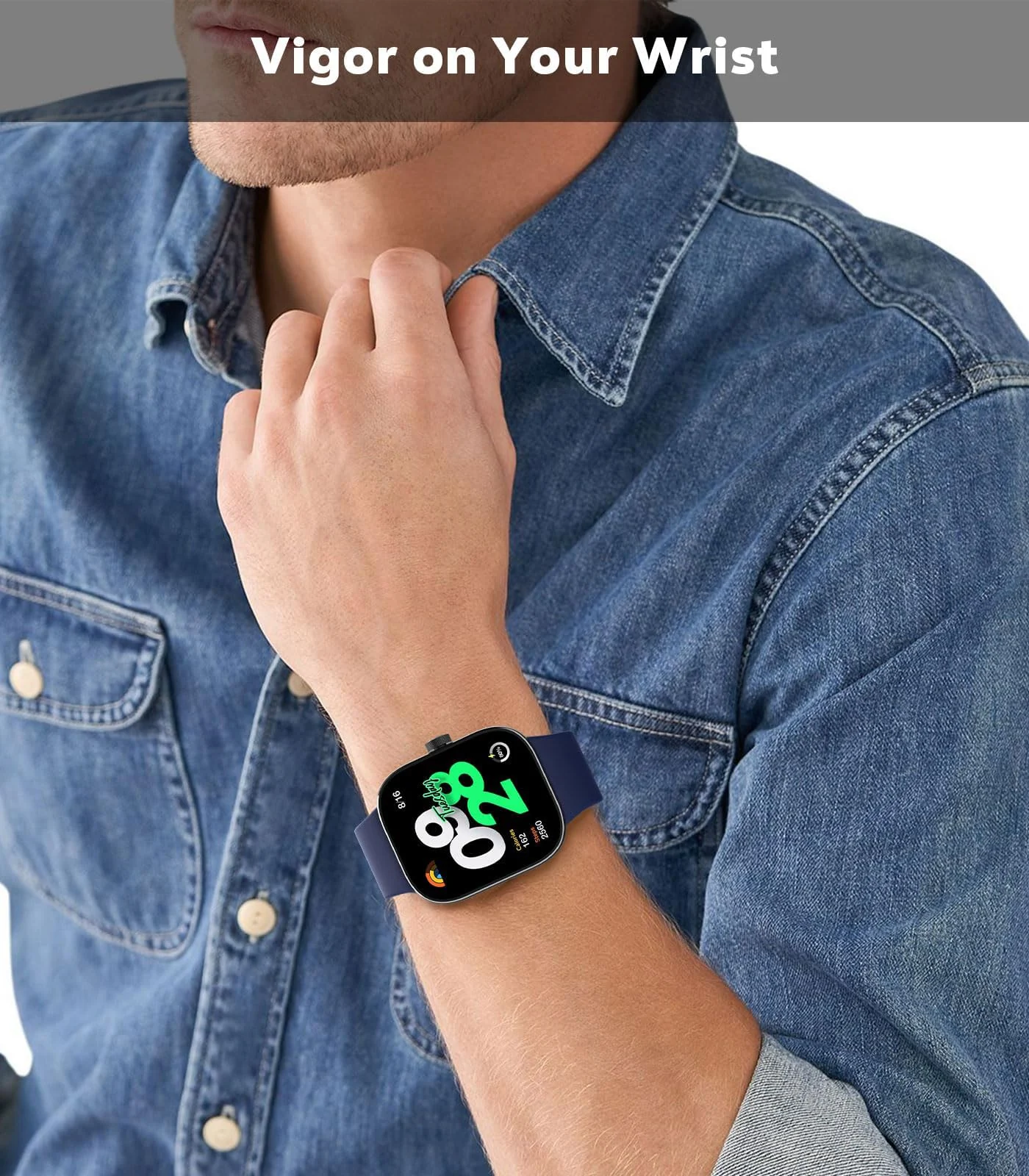 DL3 Mobilak Strap Compatible with Redmi Watch 4 / Redmi Watch 5 / Xiaomi Smart Band 8 Pro/Xiaomi Smart Band 9 Pro, Women Men Bracelet, Adjustable Replacement Armband Silicone Strap - Dark Blue