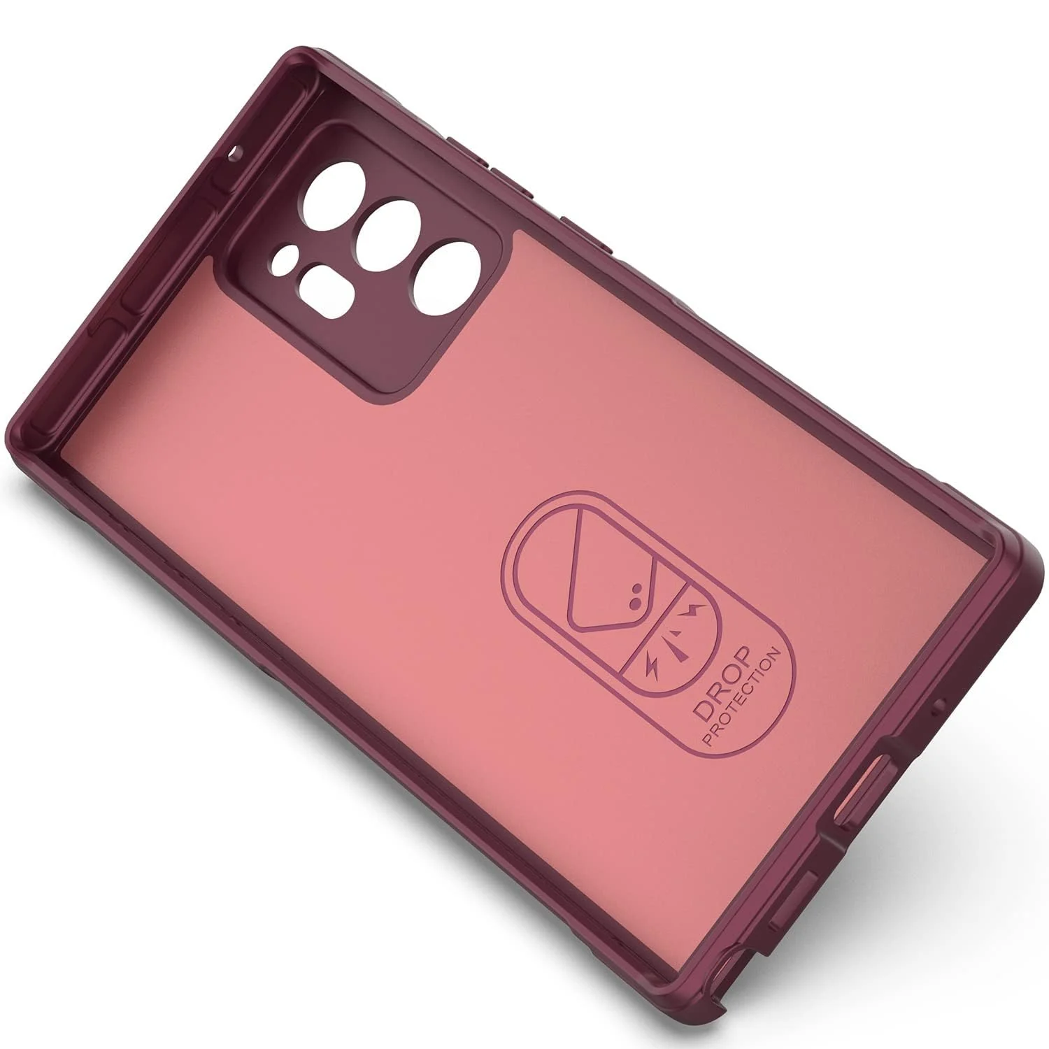 DL3 Mobilak Flexible Silicone and TPU Protective Case with Camera Protection for Samsung Galaxy Note 20 Ultra - Wine Red