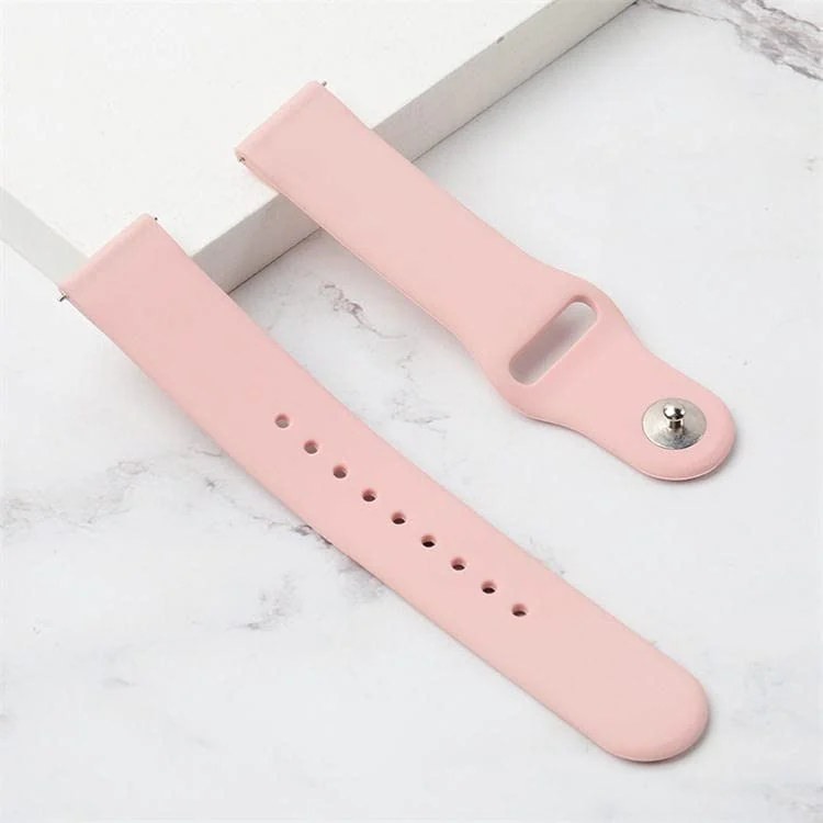DL3 Mobilak Strap Silicone 20MM For Samsung Galaxy Watch 7/6/5/4 40mm 44mm/Watch 5 Pro 45mm/S2 classic/active 2 40mm 44mm/Amazfi GTS 2/2e/GTS 3/3 Pro/GTS 4/GTS 2 Mini/3 Mini/4 Mini/Bip 3/Bip 3 Pro - pink Sand