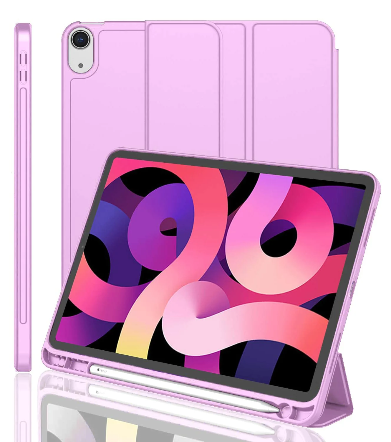 DL3 Mobilak iPad (A16) Case/iPad 10th Generation [11-Inch 2025/10.9 Inch 2022] with Pencil Holder, [Support Touch ID] Flexible TPU Back Shell Smart Trifold Stand Protective Auto Wake/Sleep