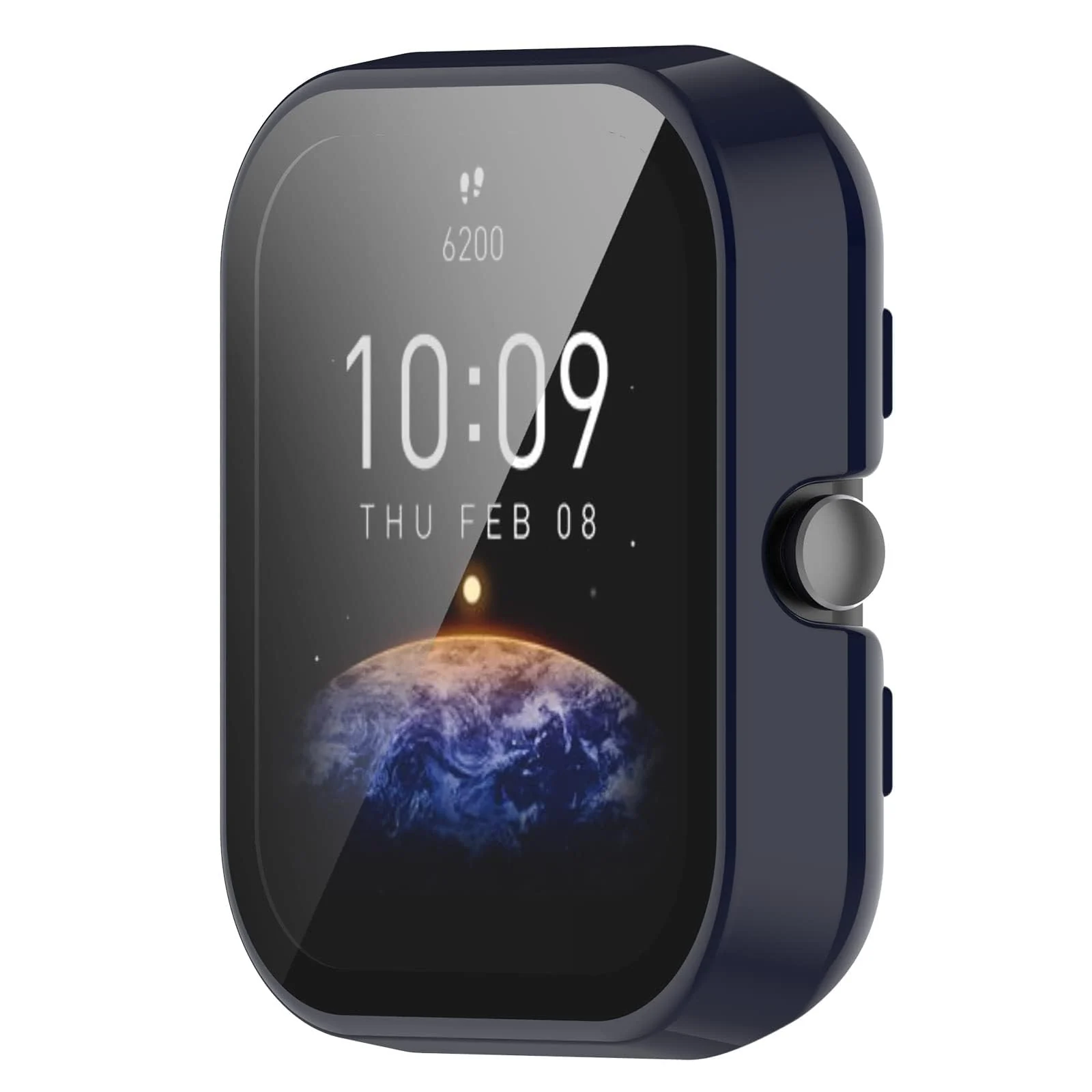 DL3 MOBILAK Full-Coverage Watch Case with Tempered Glass for Amazfit Bip 3 / Bip 3 Pro, Blue