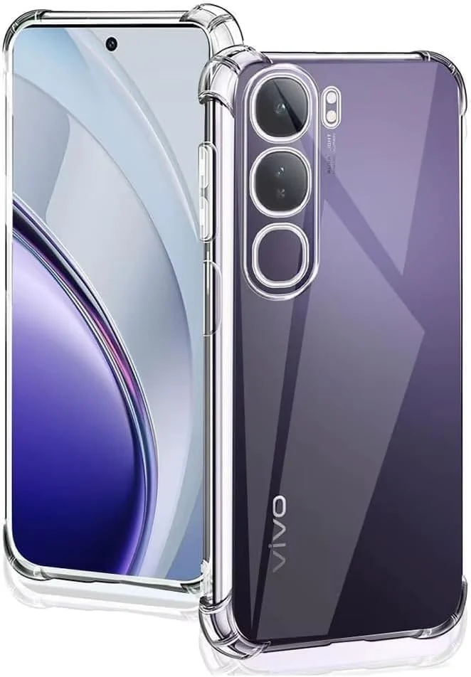 DL3 Mobilak Case Compatible with vivo v40 lite 4G, Cover Silicone Transparent TPU Gorilla Anti-shock Protector Camera Shockproof Corners - Clear