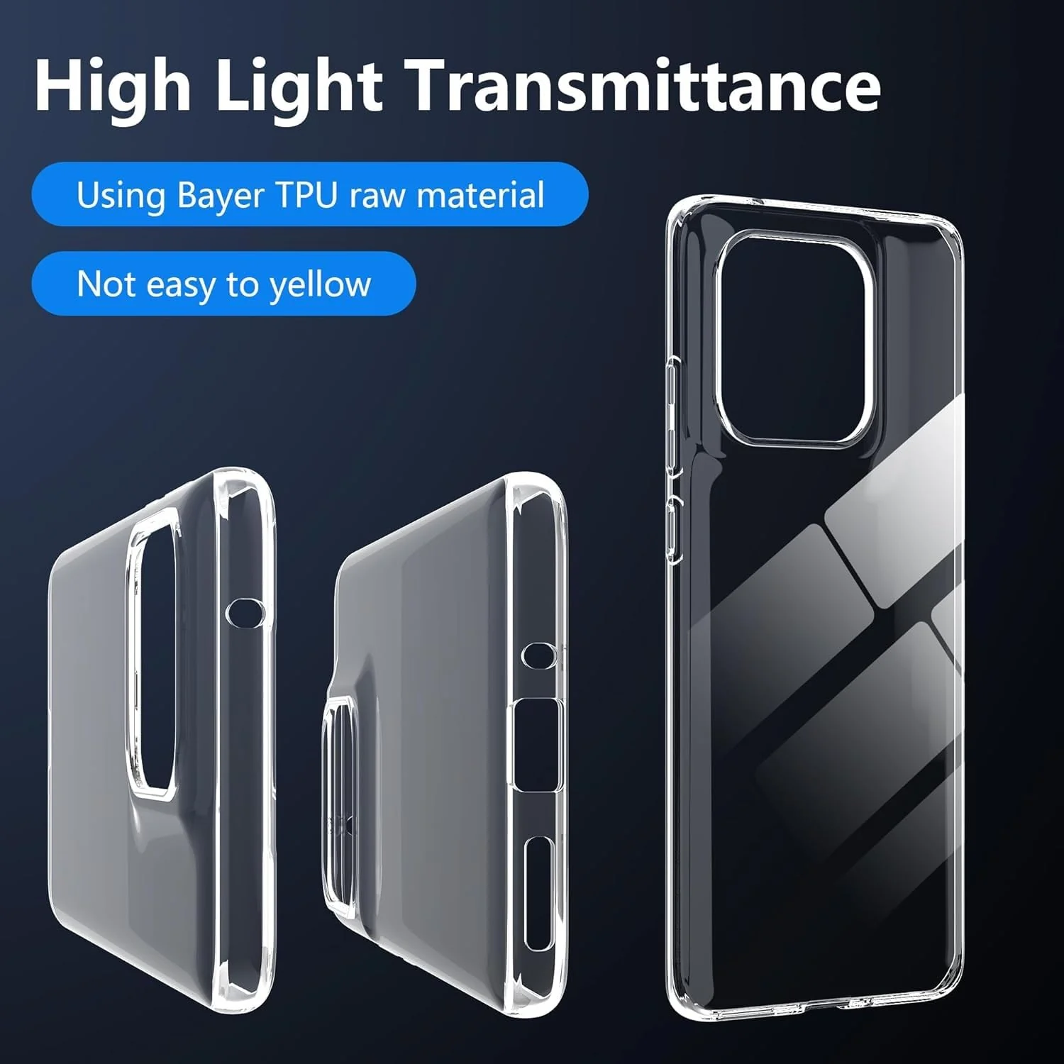 DL3 Mobilak Case Compatible with Moto Edge 60 Fusion/Edge 60 Case Crystal Soft TPU Gel Case Flexible Silicone Anti-Scratch TPU Cover - Clear