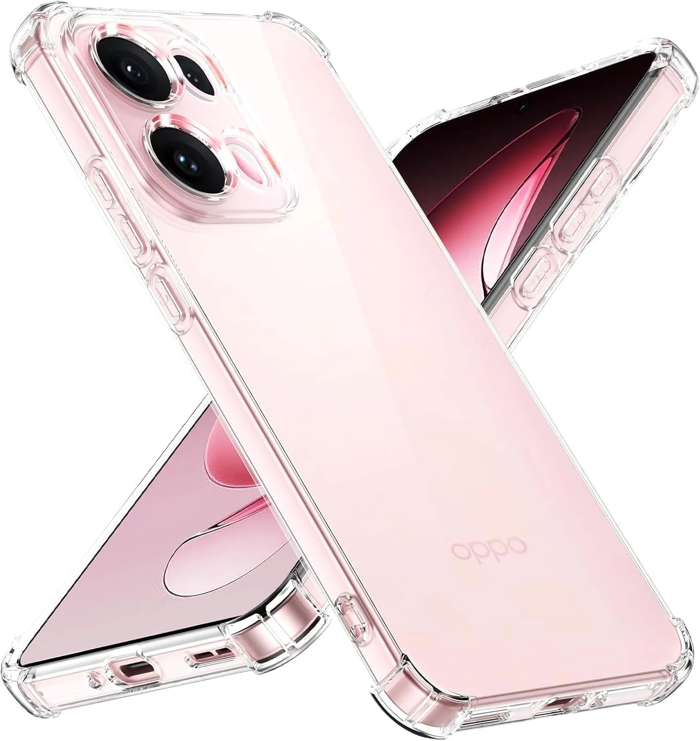 DL3 Mobilak Case Compatible with OPPO Reno 13 PRO 5G, Cover Silicone TPU Gorilla Anti-shock Protector Camera Shockproof Corners - Clear