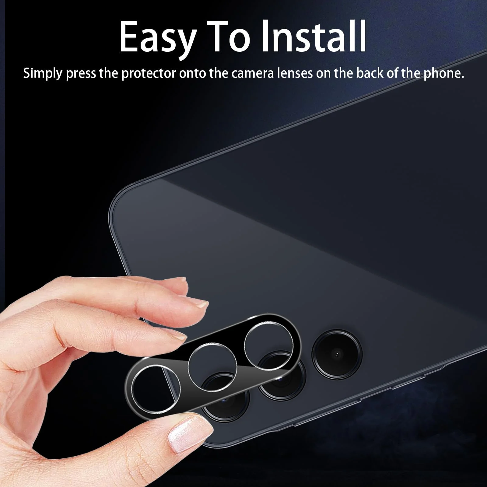 DL3 Mobilak Samsung Galaxy A25 Camera Lens Protector Tempered Glass Screen Protector HD [Full Coverage] [Anti-Scratch] Drop Protection Ultra Clear/Thin Lens Protector Case - Black