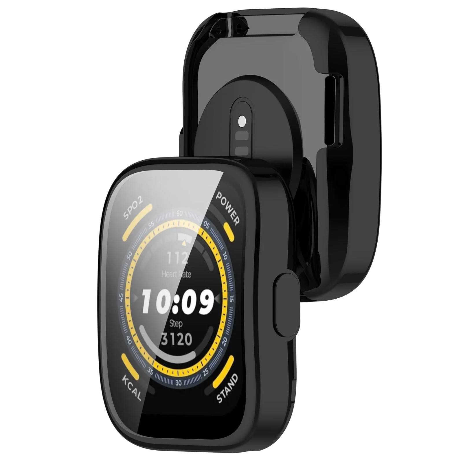 DL3 Mobilak Case Compatible with Amazfit Bip 5 (A2215) All-Around with Built-in Screen Protector Watch Soft TPU Shockproof Cover Slim Guard Thin Bumper Shell Protector for Amazfit Bip 5 - Black