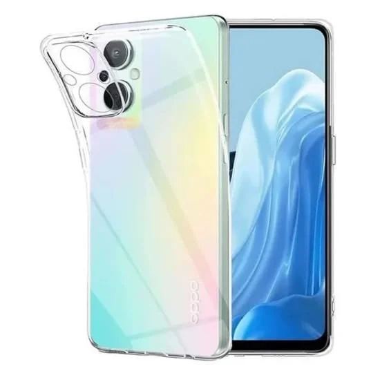 DL3 Mobilak Case Compatible with OPPO A96 5G Case Crystal Soft TPU Gel Case Flexible Silicone Anti-Scratch Camera Protection TPU Cover - Clear