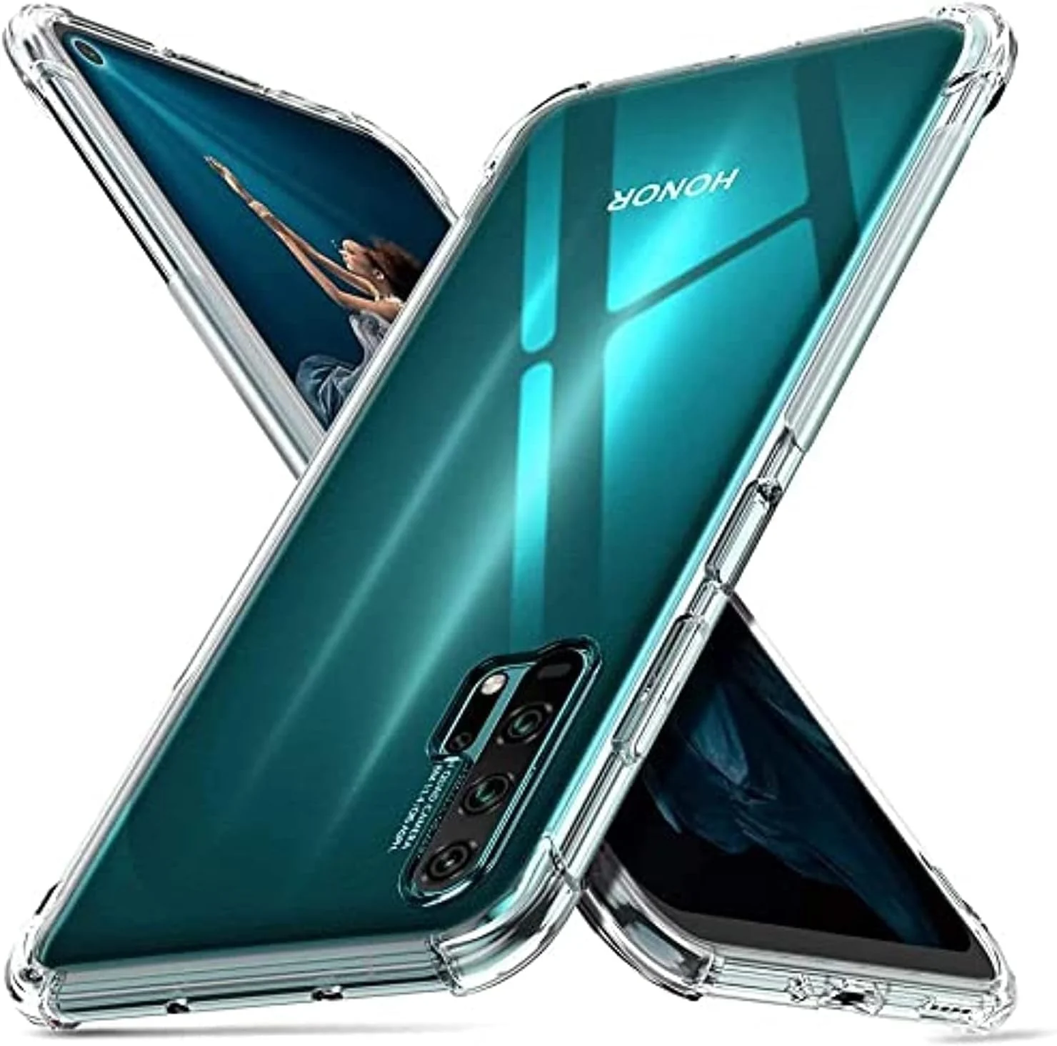 DL3 Mobilak Clear TPU Protective Case for Huawei Nova 5T with Camera Protection and Shockproof Design - Clear
