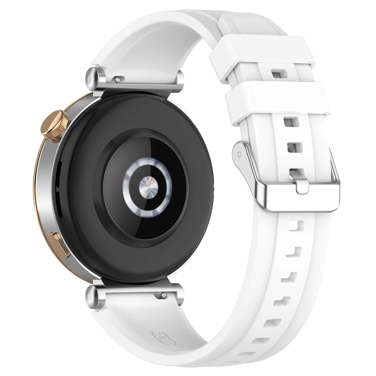 DL3 Mobilak Strap Compatible with Huawei Watch GT5 Pro 42mm / GT5 41mm / GT4 41mm / Garmin Venu 3S / Forerunner 265S / Fossil Women's Gen 6, 18mm Soft Silicone Replacement Bands - White