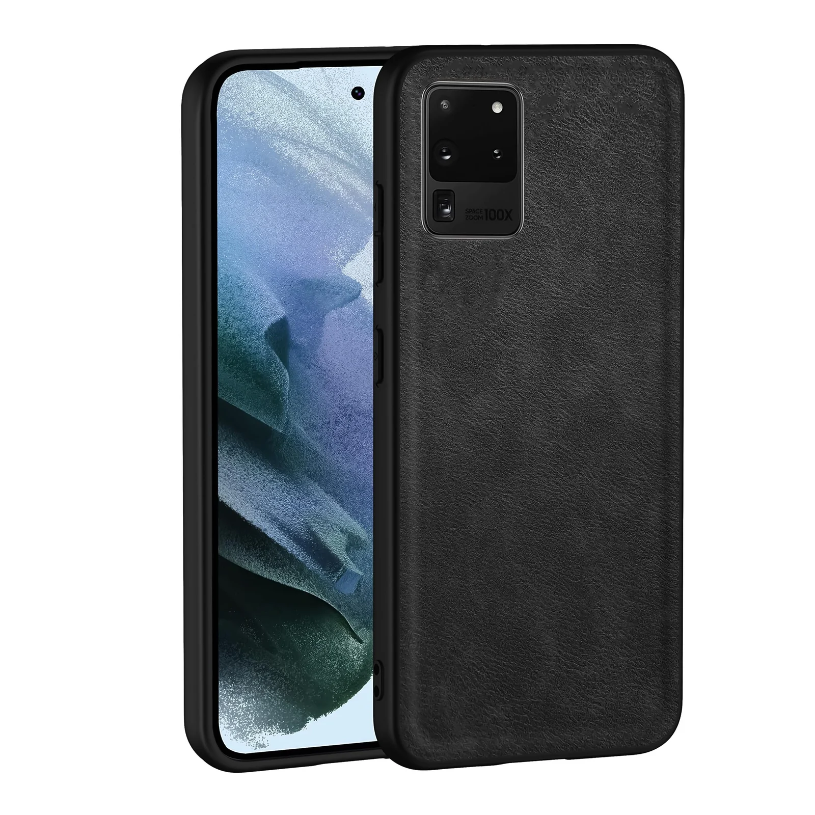 Dl3 Mobilak Case for Samsung Galaxy S20 Ultra 5G Leather Case,Anti-Drop, Anti-Shock, Non-Slip Texture,Simple Cell Phong Cover (Havana)