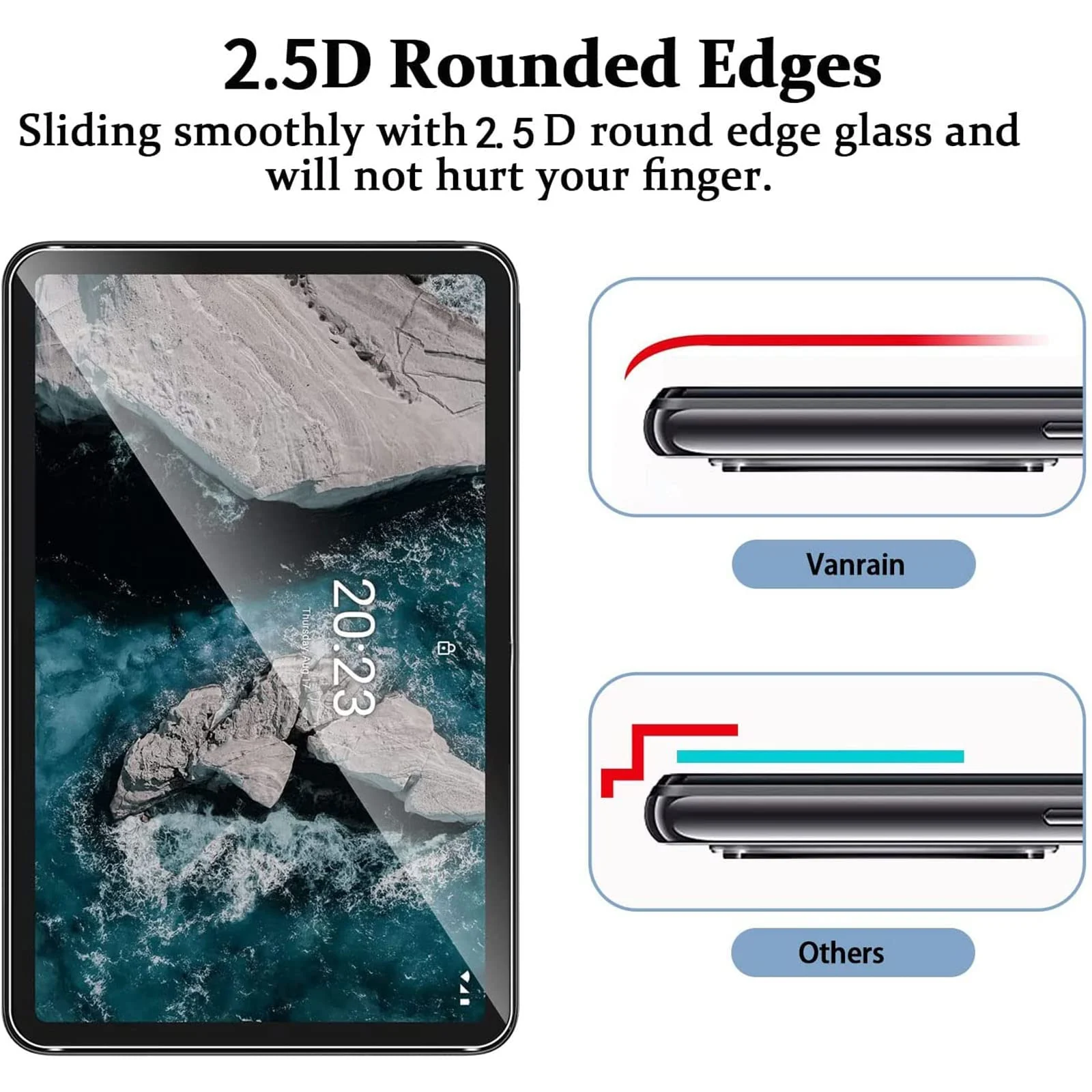 "DL3 Mobilak Silicone Tablet Case for Nokia T20 10.4"", Shock-absorbing protection - Case Clear With Glass Screen" - Clear
