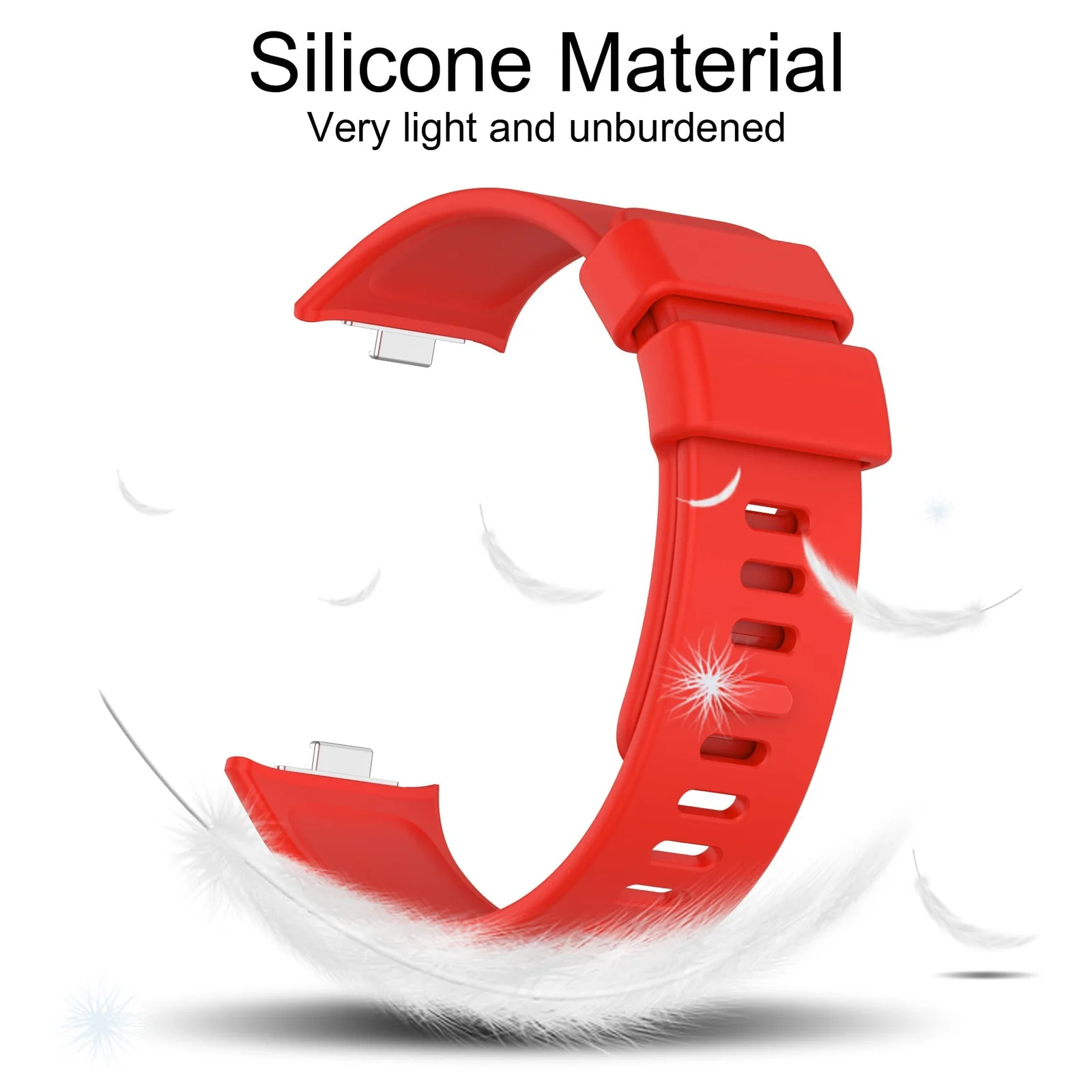 DL3 Mobilak Bracelet Compatible with Xiaomi Redmi Watch 6/5/4 / Xiaomi Smart Band 10 Pro/9 Pro/8 Pro, Soft TPU Replacement Strap Sports, Strap for Men and Women - Red