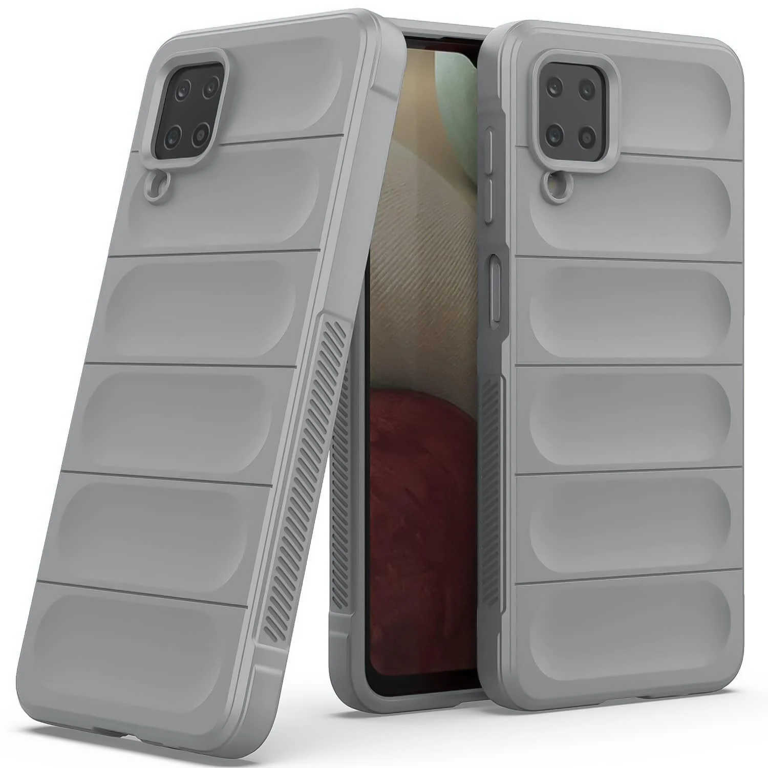 DL3 Mobilak Flexible Silicone and TPU Protective Case with Camera Protection for Samsung Galaxy A12 / M12 - Gray