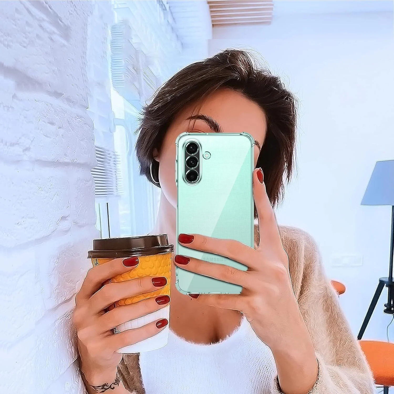DL3 Mobilak Clear TPU Protective Case for Samsung Galaxy A26 5G with Camera Protection and Shockproof Design - Clear