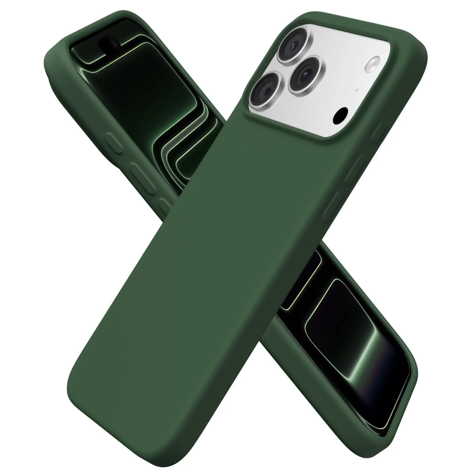DL3 Mobilak Compatible with iPhone 17 Pro Max 6.9-Inch Case, Premium Liquid Silicone Case, Full Body Protective Cover, Shockproof, Slim Phone Case, Anti-Scratch Soft Microfiber Lining - Green