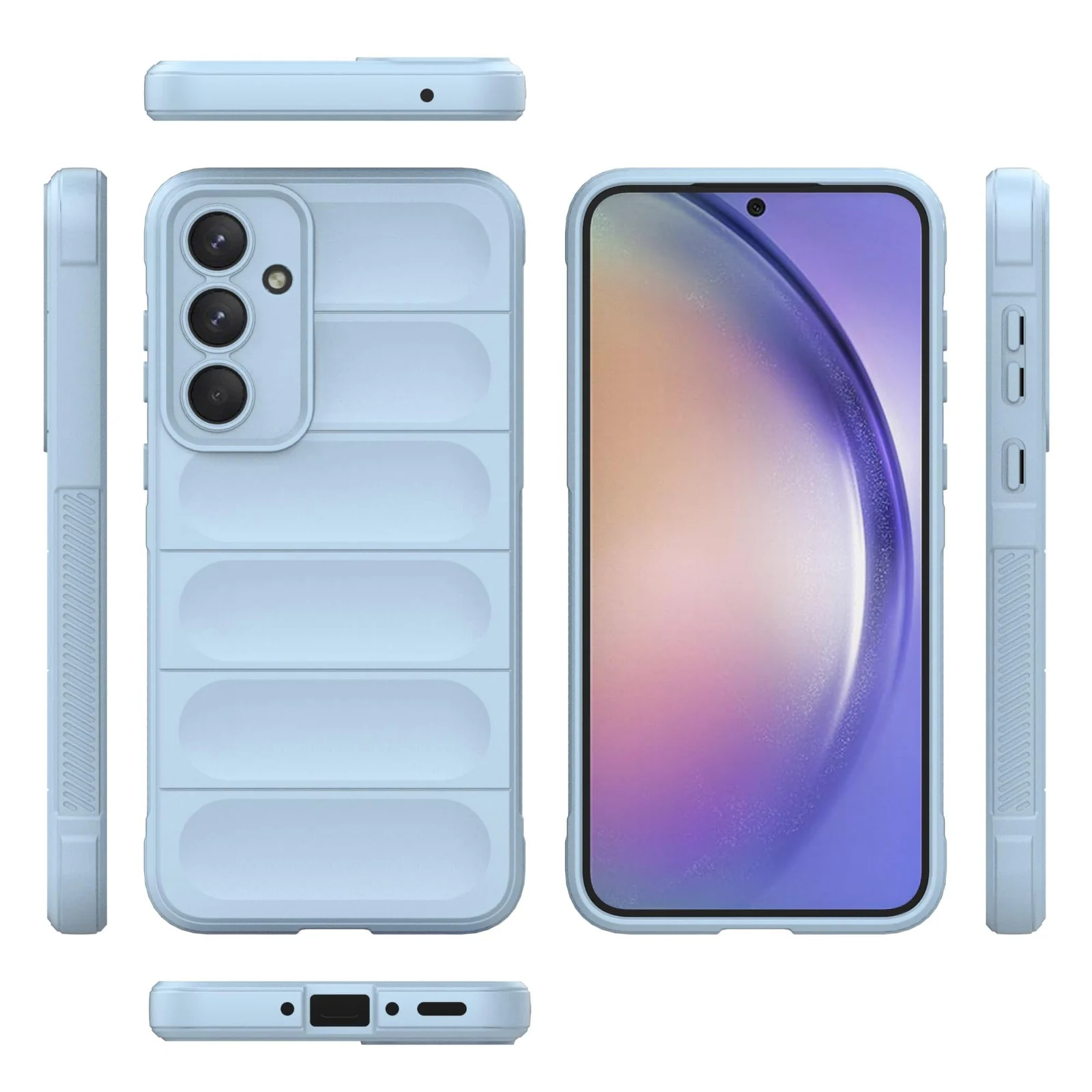 DL3 Mobilak Soft Silicone Protective Case for Samsung Galaxy S23 FE 5G with Camera Protection and Shockproof Design - Baby Blue