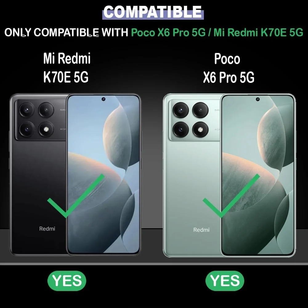 DL3 Mobilak Case Compatible with Xiaomi Poco X6 Pro Case Crystal Soft TPU Gel Case Flexible Silicone Anti-Scratch Camera Protection TPU Cover - Clear