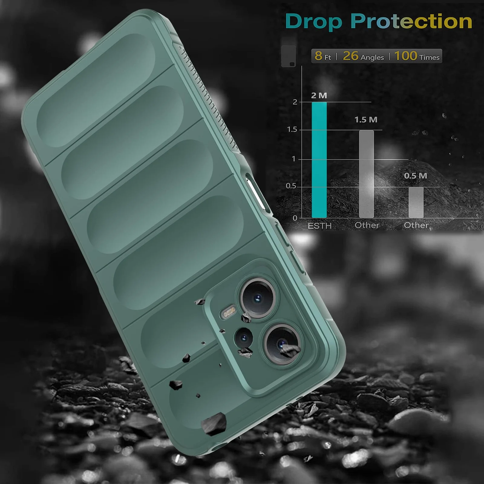 DL3 Mobilak Soft Silicone Protective Case for Xiaomi Redmi Note 12 5G / Poco X5 5G with Camera Protection and Shockproof Design - Green