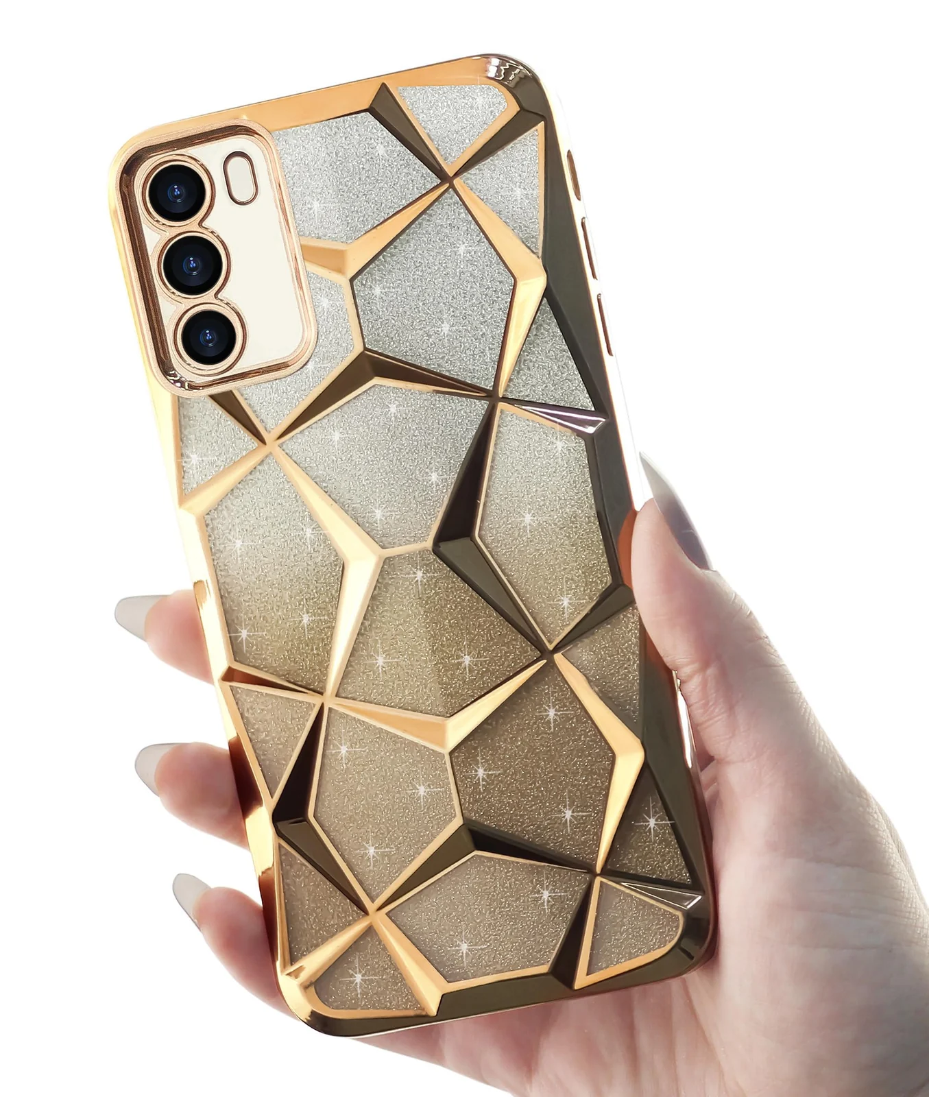 DL3 MOBILAK Gradient Glitter TPU Phone Case for OPPO A16