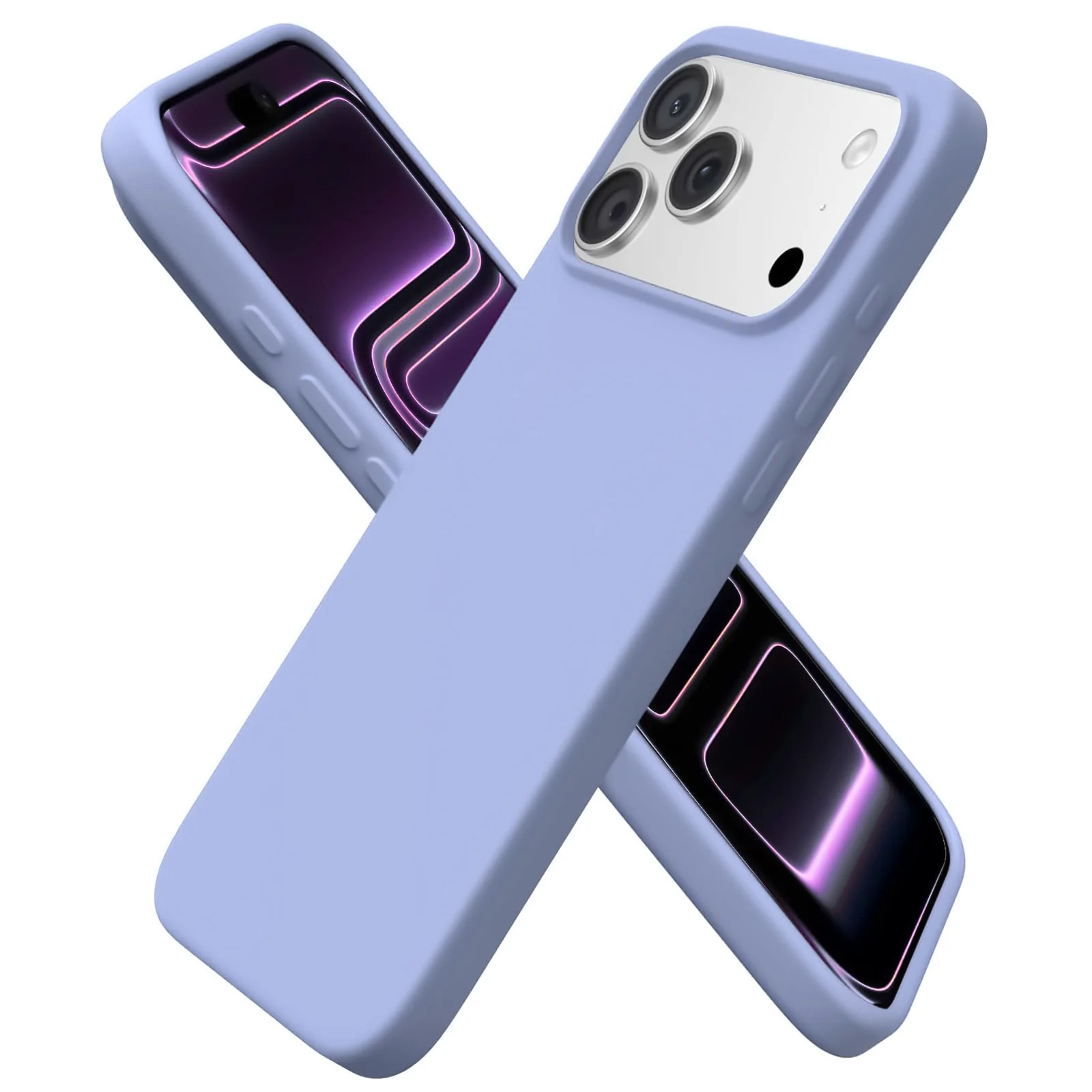 DL3 Mobilak Compatible with iPhone 17 Pro Max 6.9-Inch Case, Premium Liquid Silicone Case, Full Body Protective Cover, Shockproof, Slim Phone Case, Anti-Scratch Soft Microfiber Lining (Baby Blue)
