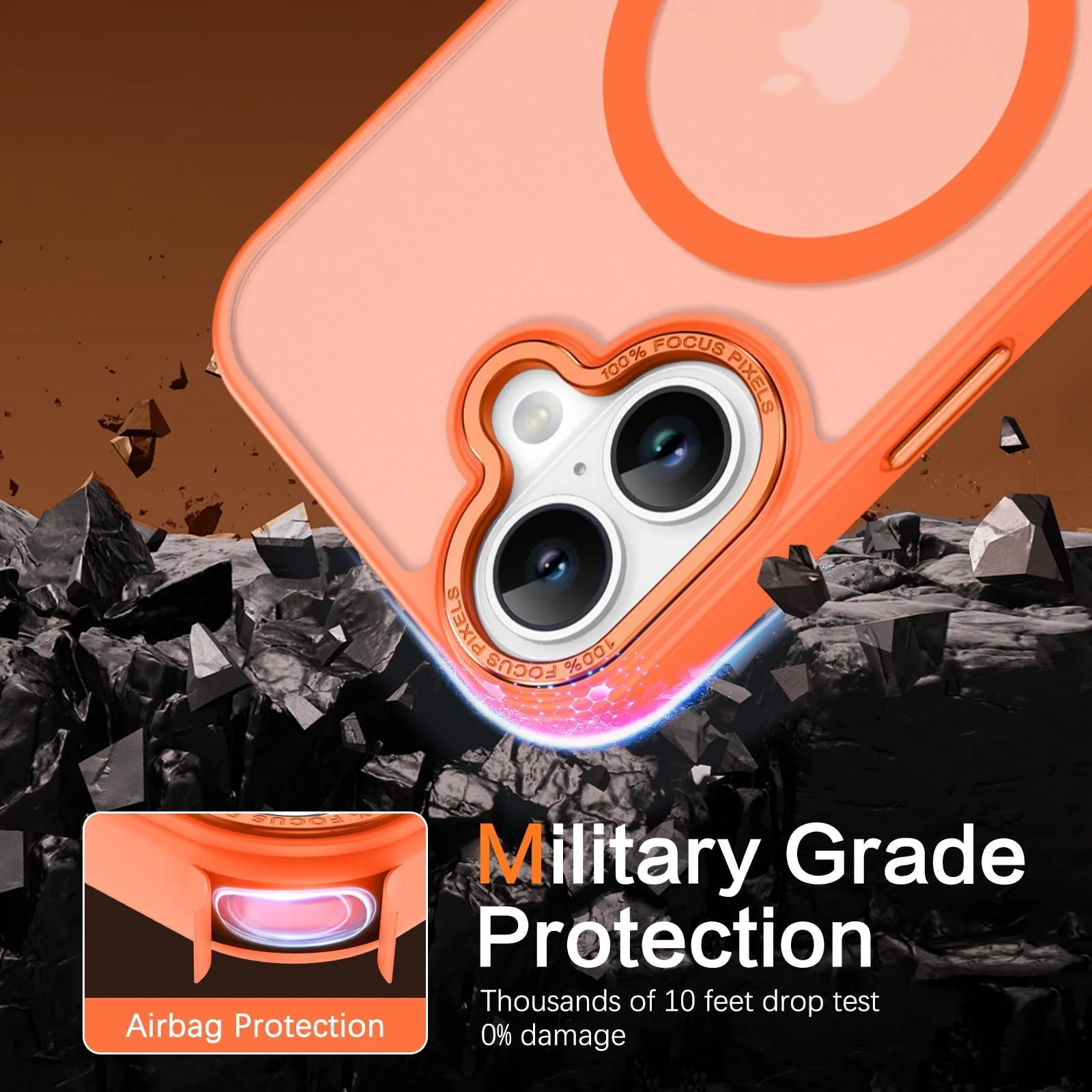 DL3 MOBILAK Protective Phone Case for Apple iPhone 17 - Orange