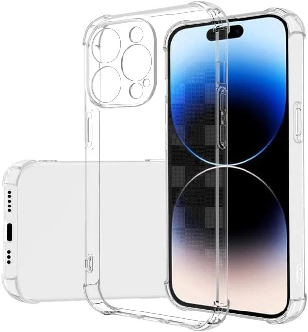 DL3 MOBILAK Case Compatible with iPhone 15 Pro Max Camera, Cover Silicone Transparent TPU Gorilla Anti-shock Shockproof Corners - Clear