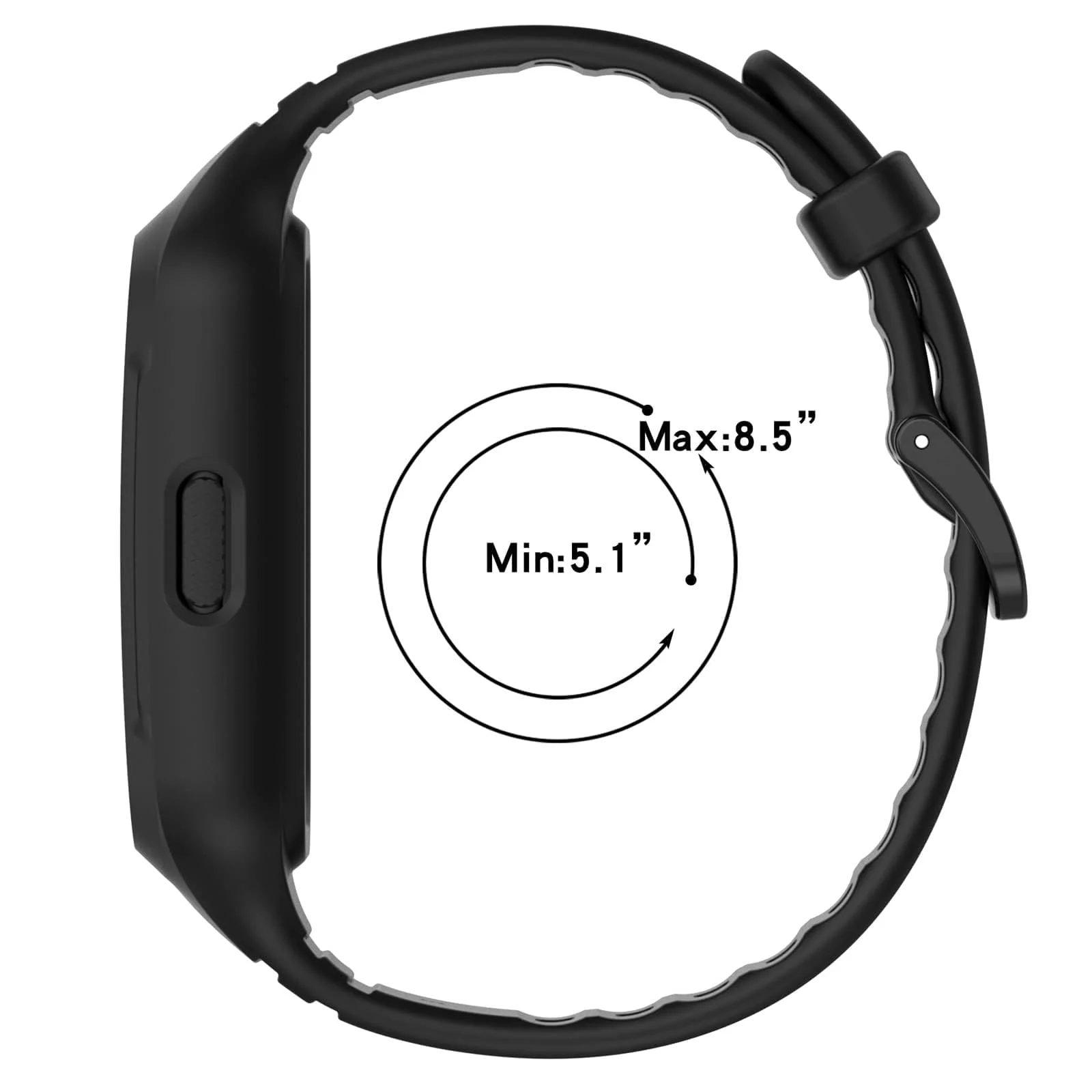 DL3 Mobilak Strap Compatible with Huawei Band 10/9/8/7/6/6 Pro, Adjustable Replacement Strap - Silicone Replacement Wrist Strap With Built-in Case Cover For Honor Band 6/7 - Black - Beige
