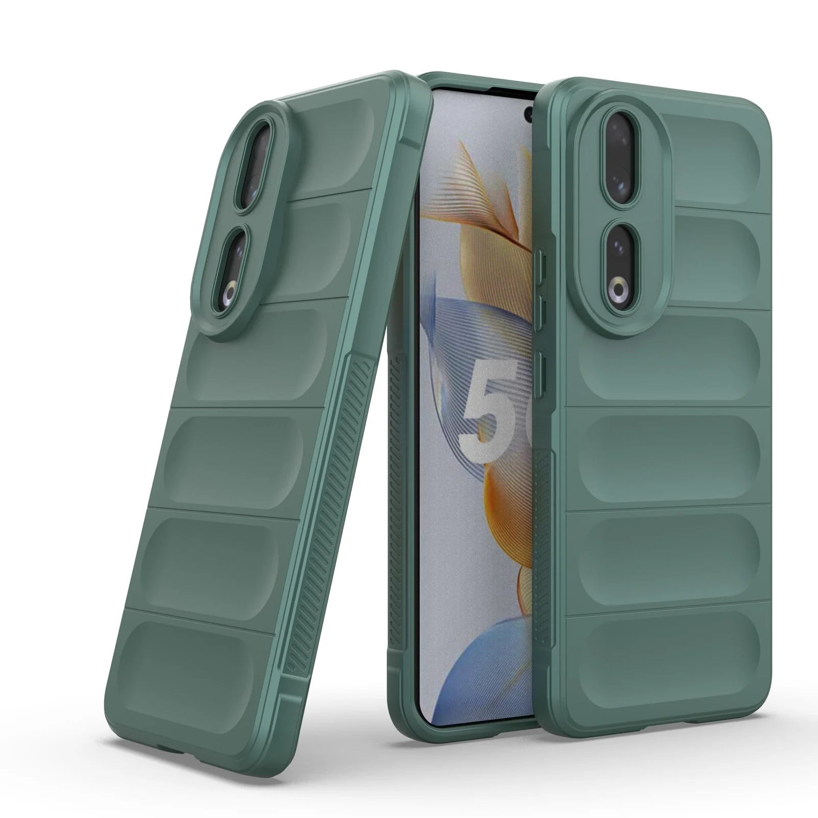 DL3 Mobilak Rugged Protective Case for Honor 90 5G, Camera protection, Shock-absorbing protection, Non-slip grip - Green