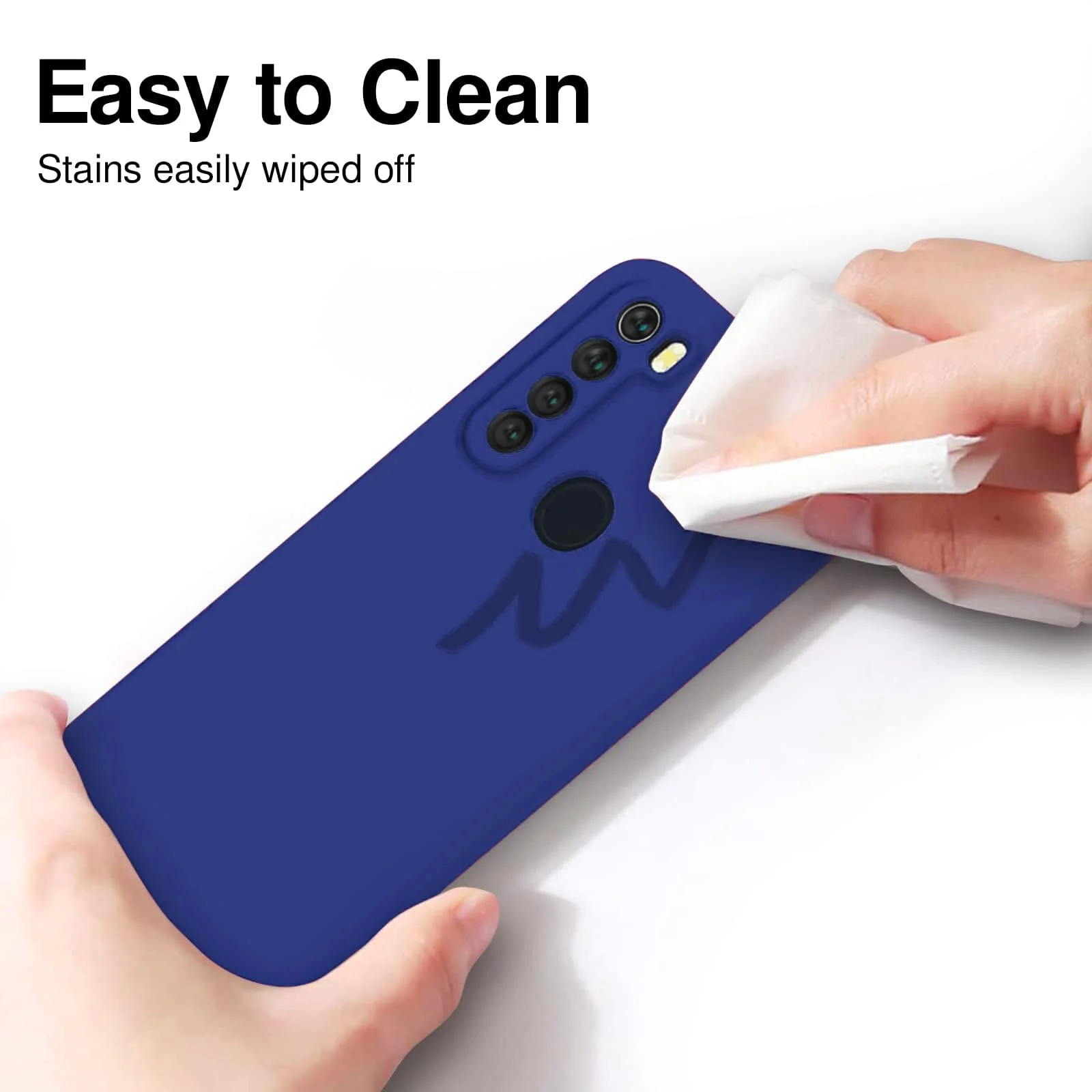 DL3 Mobilak Xiaomi Redmi Note 8 Case, Soft Flexible Silicone Gel Rubber Bumper Cover, Slim Fit Full Body Shockproof Protective Phone Case - Pepsi