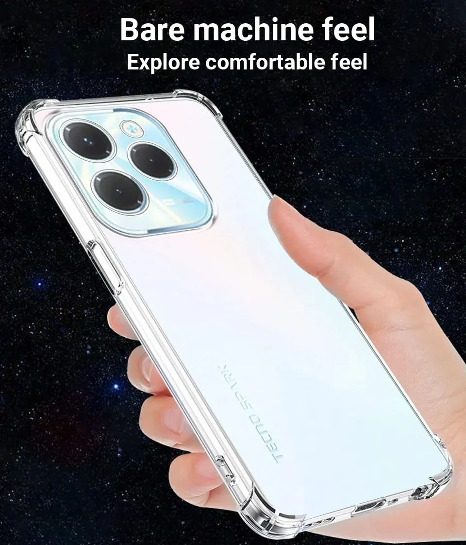 DL3 Mobilak Clear TPU Protective Case for Infinix Hot 40 / 40 Pro with Camera Protection and Shockproof Design - Clear