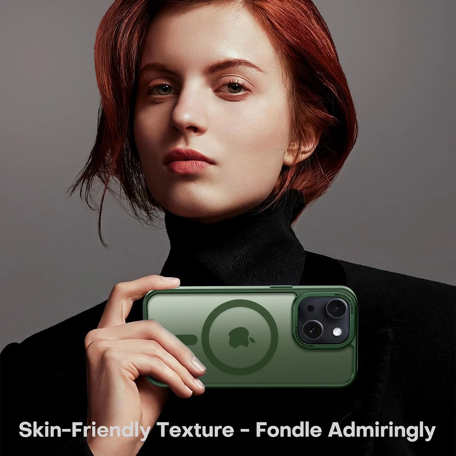 DL3 Mobilak Case for iPhone 15+ Plus/iPhone 14 Plus 6.7-Inch Magnetic Translucent Matte Phone Cases [Compatible with MagSafe] Thin Slim Fit Shockproof Hard Protective Cover - Green