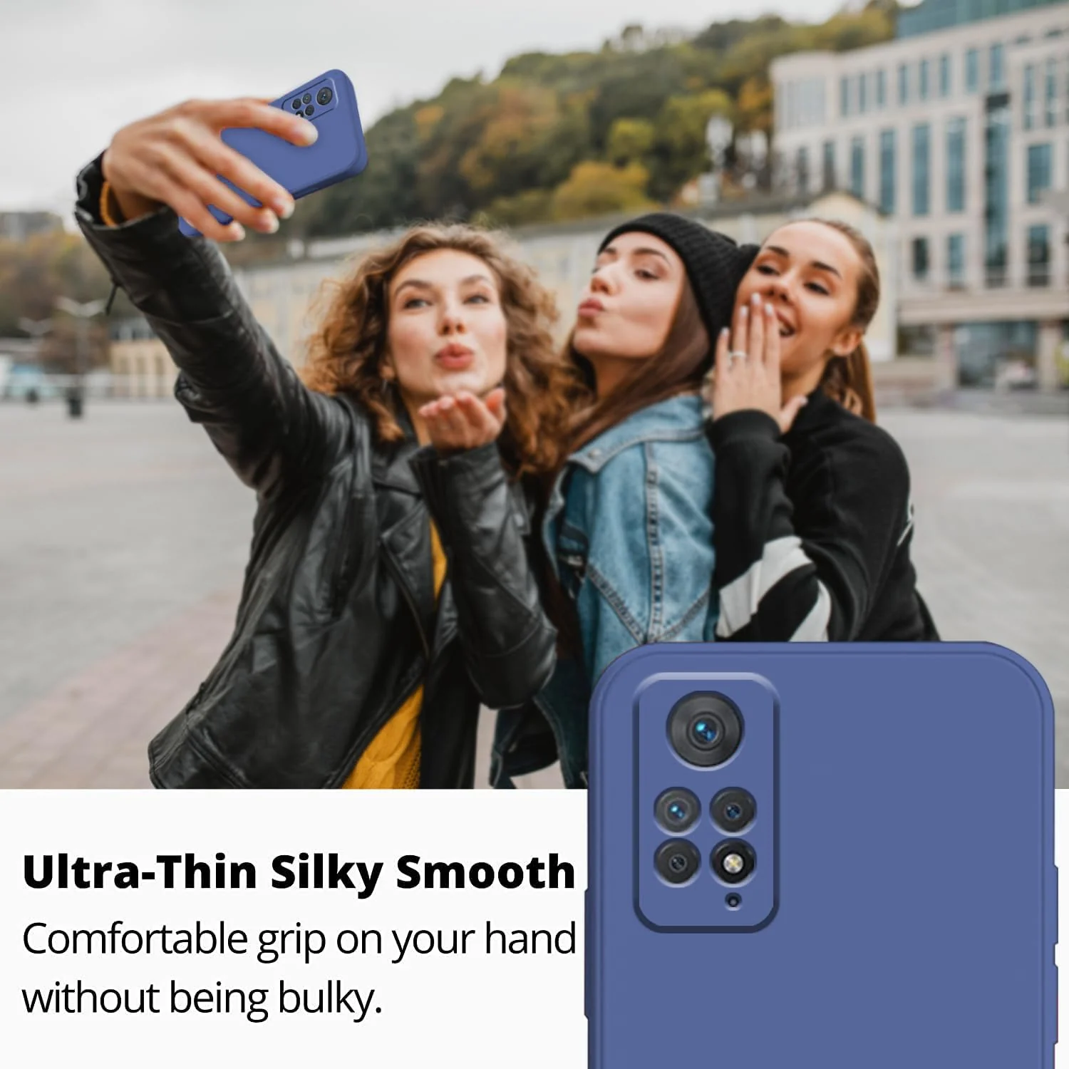 DL3 Mobilak Xiaomi Redmi Note 12 Pro 4G / Redmi Note 11 Pro 4G&5G Case, Soft Flexible Liquid Silicone Gel Rubber Bumper Cover, Full Body Shockproof Protective Phone Case - Blue