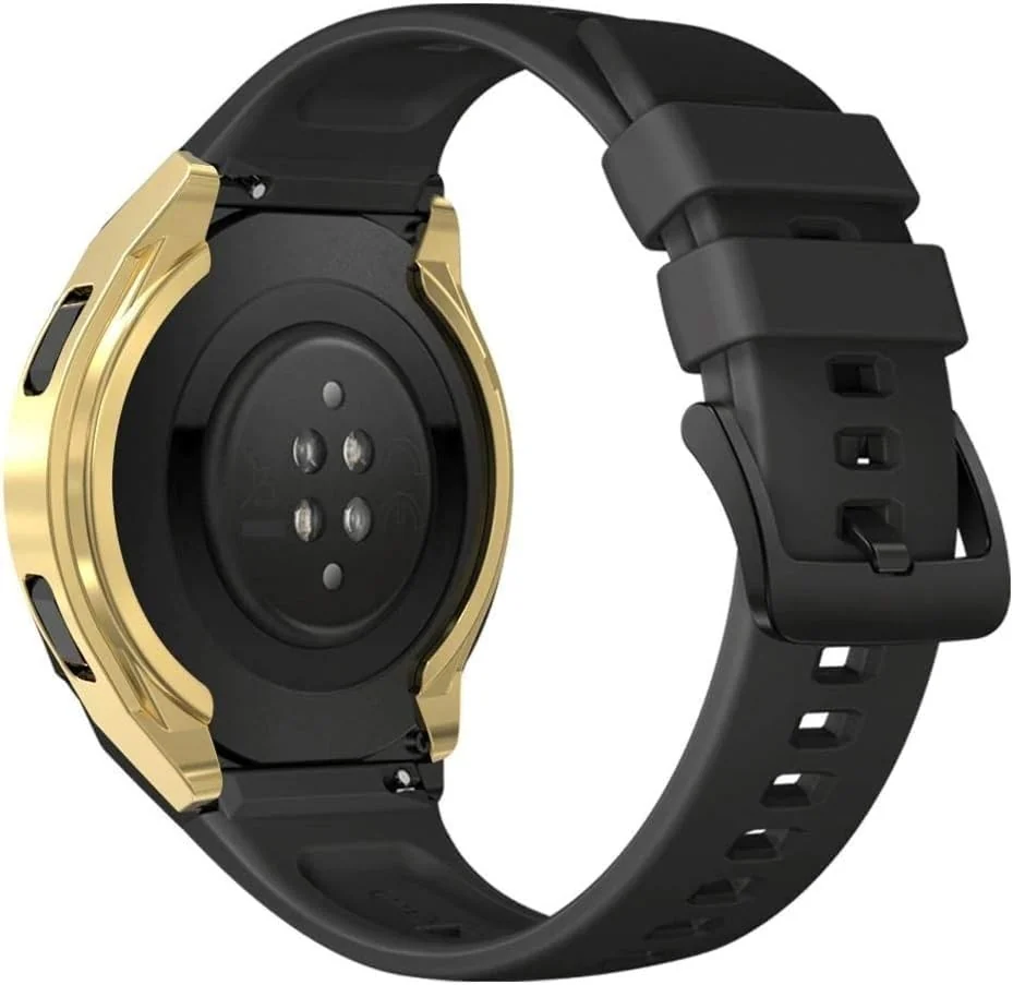 DL3 Mobilak Case Compatible with Huawei Watch GT2E Case All-Around Screen Protector Watch Soft TPU Shockproof Cover Slim Guard Thin Bumper Shell Protector - Rose Gold