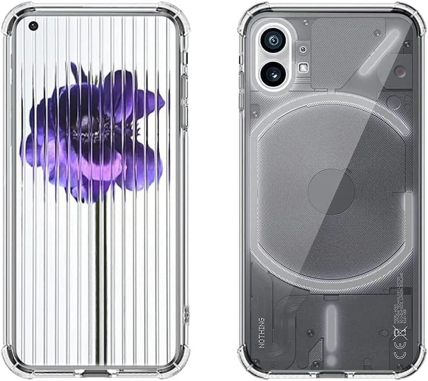 DL3 Mobilak Case Compatible with Nothing Phone (1), Cover Silicone TPU Gorilla Anti-shock Protector Camera Shockproof Corners - Clear