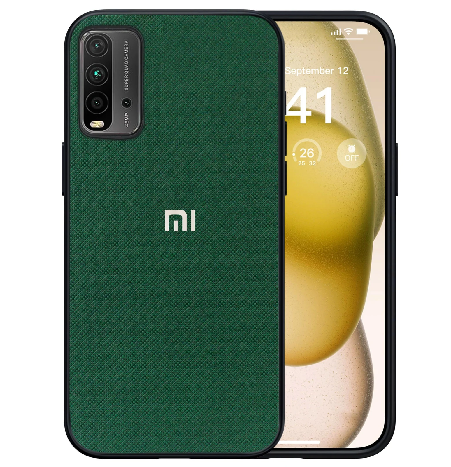 Dl3 Mobilak Compatible with Xiaomi Redmi 9T / Poco M3 Case Dual Layer Heavy Duty Cell Phone Protective Cover Shockproof Rugged with Non-Slip Textured - Black