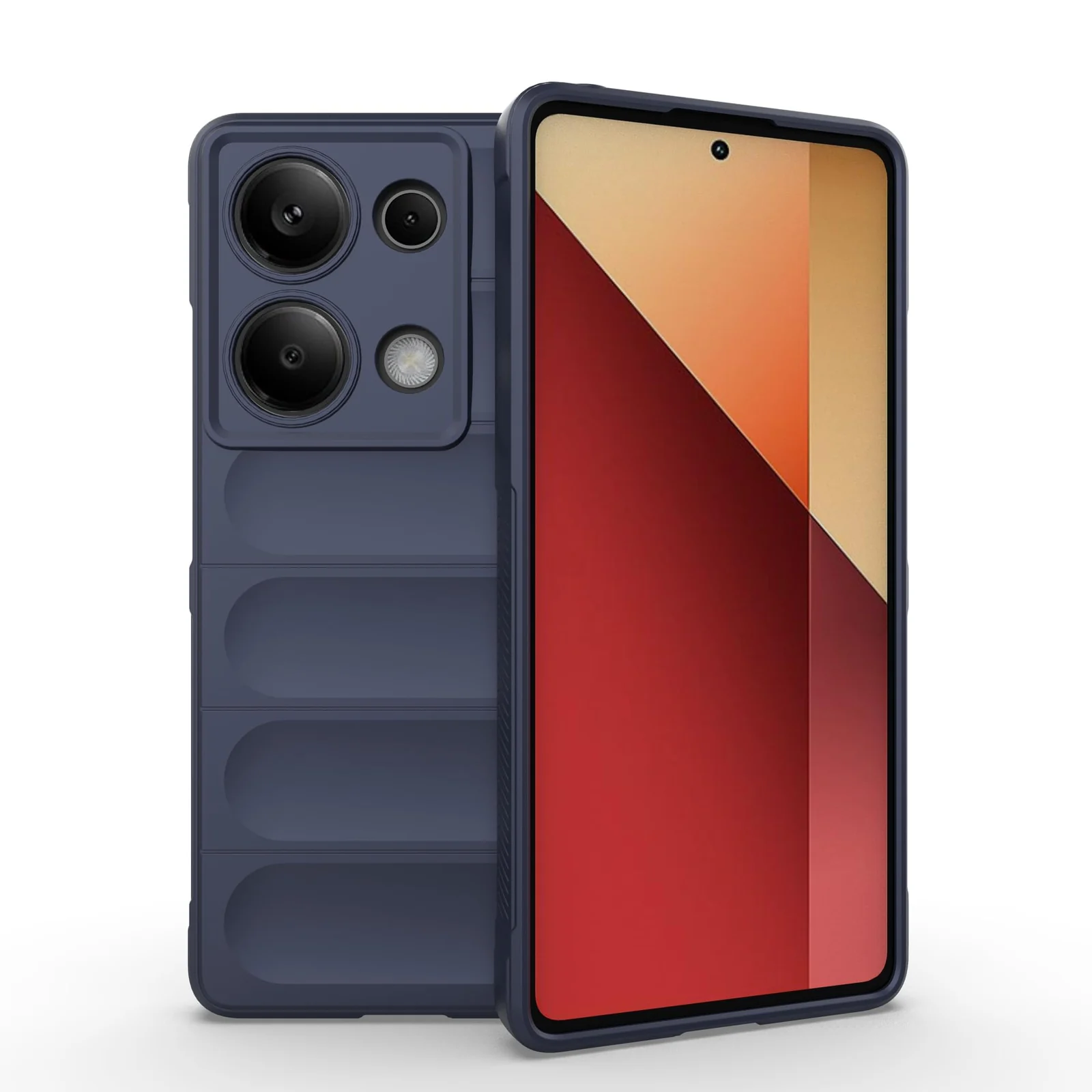 DL3 Mobilak Soft Silicone Protective Case for Xiaomi Redmi Note 13 Pro 4G / Poco M6 Pro 4G with Camera Protection and Shockproof Design - Blue