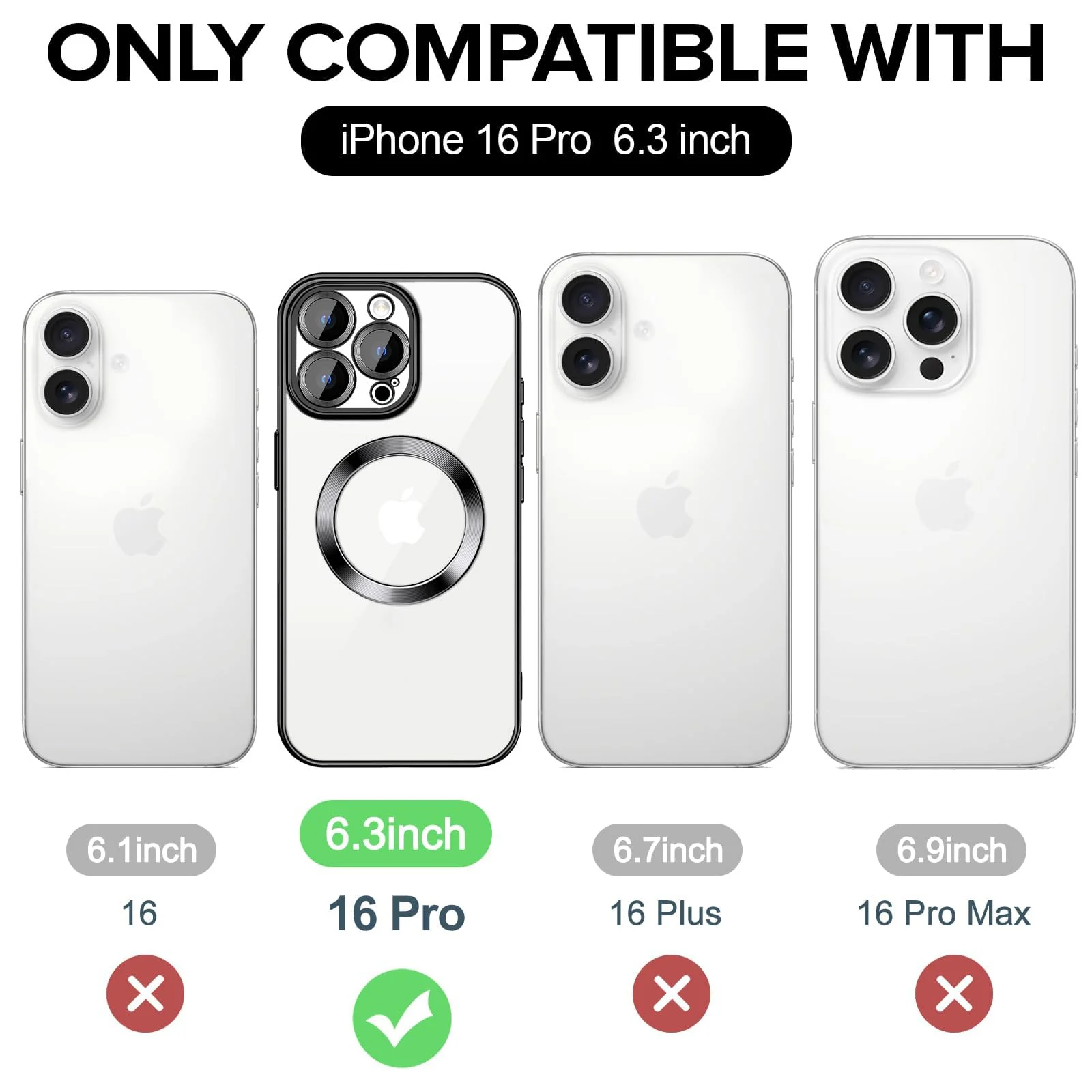 DL3 Mobilak Plated-Edge TPU Protective Case with Camera Protection for iPhone 16 Pro - Black