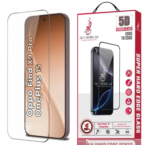 DL3 Mobilak for OPPO Find X9 Pro Tempered Glass Screen Protector, 9H Hardness Anti-Scratch Tempered Glass flim, Friendly, Anti-Scratch - Clear