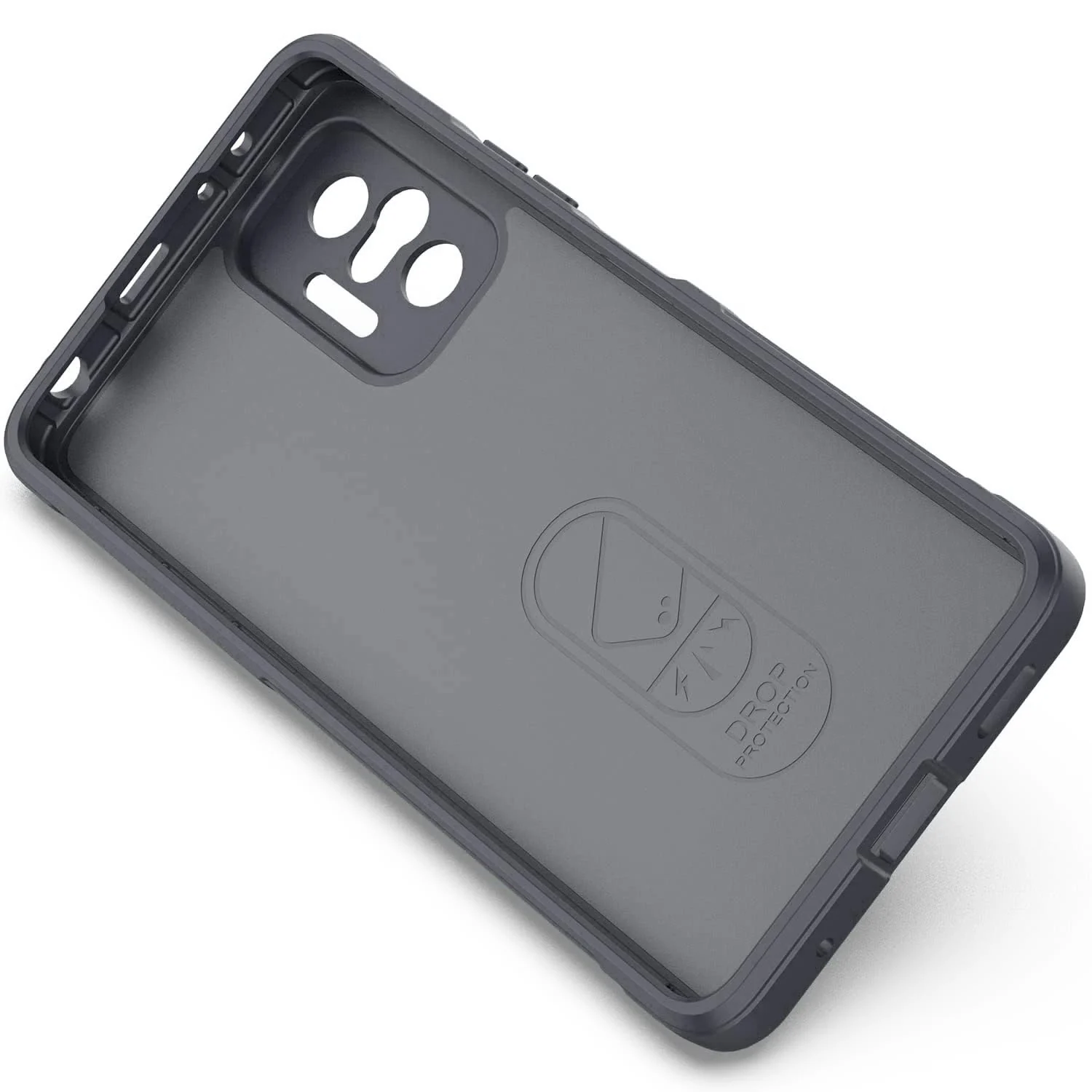 DL3 Mobilak Flexible Silicone and TPU Protective Case with Camera Protection for Xiaomi Redmi Note 10 Pro / Note 10 Pro Max - Dark Gray